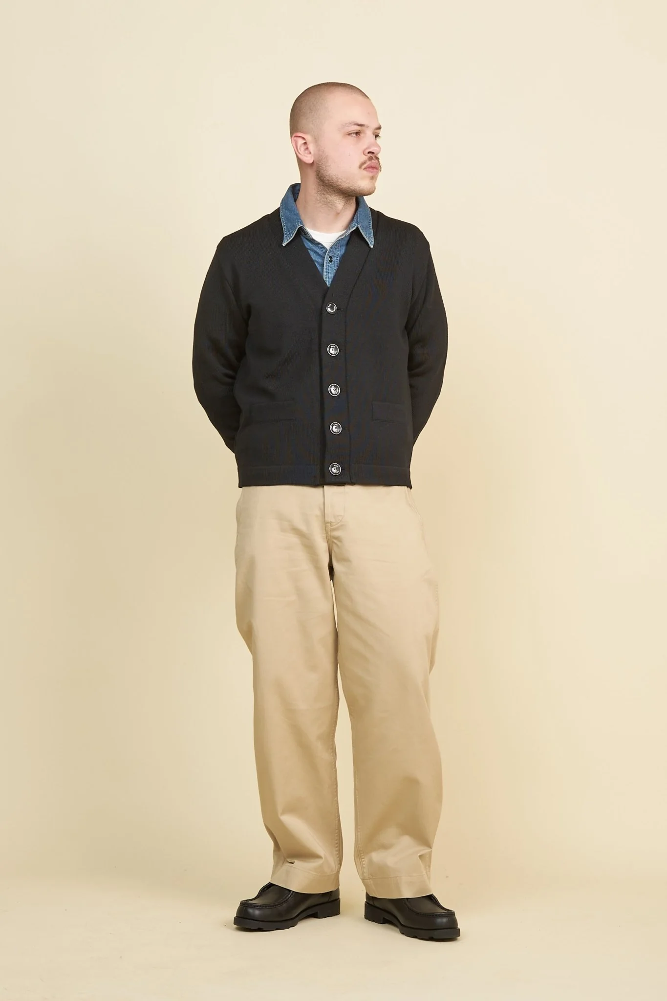 Rats Lettered Cardigan - Black