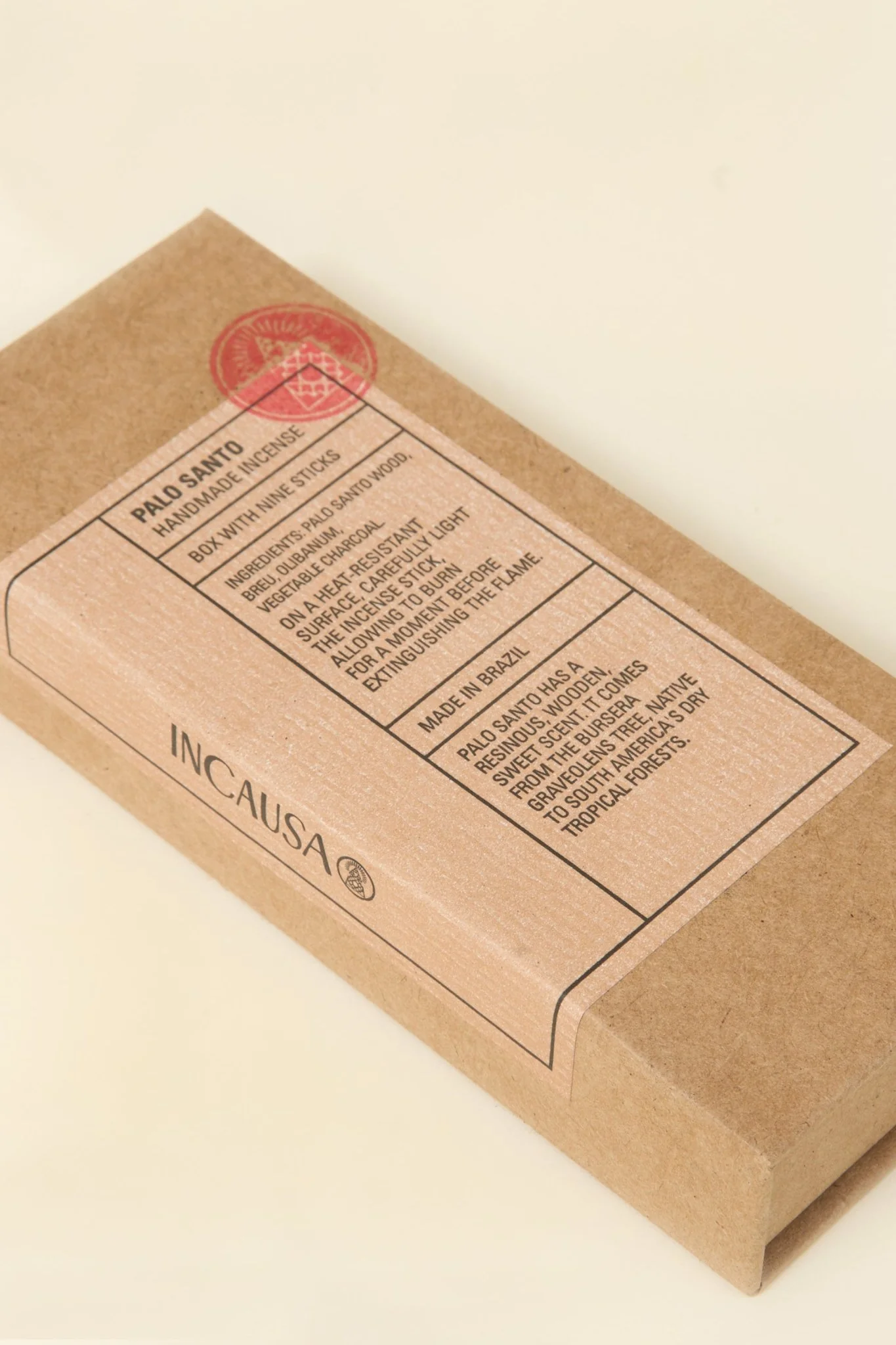 Incausa Incense - Palo Santo Breu Resin Incense Box