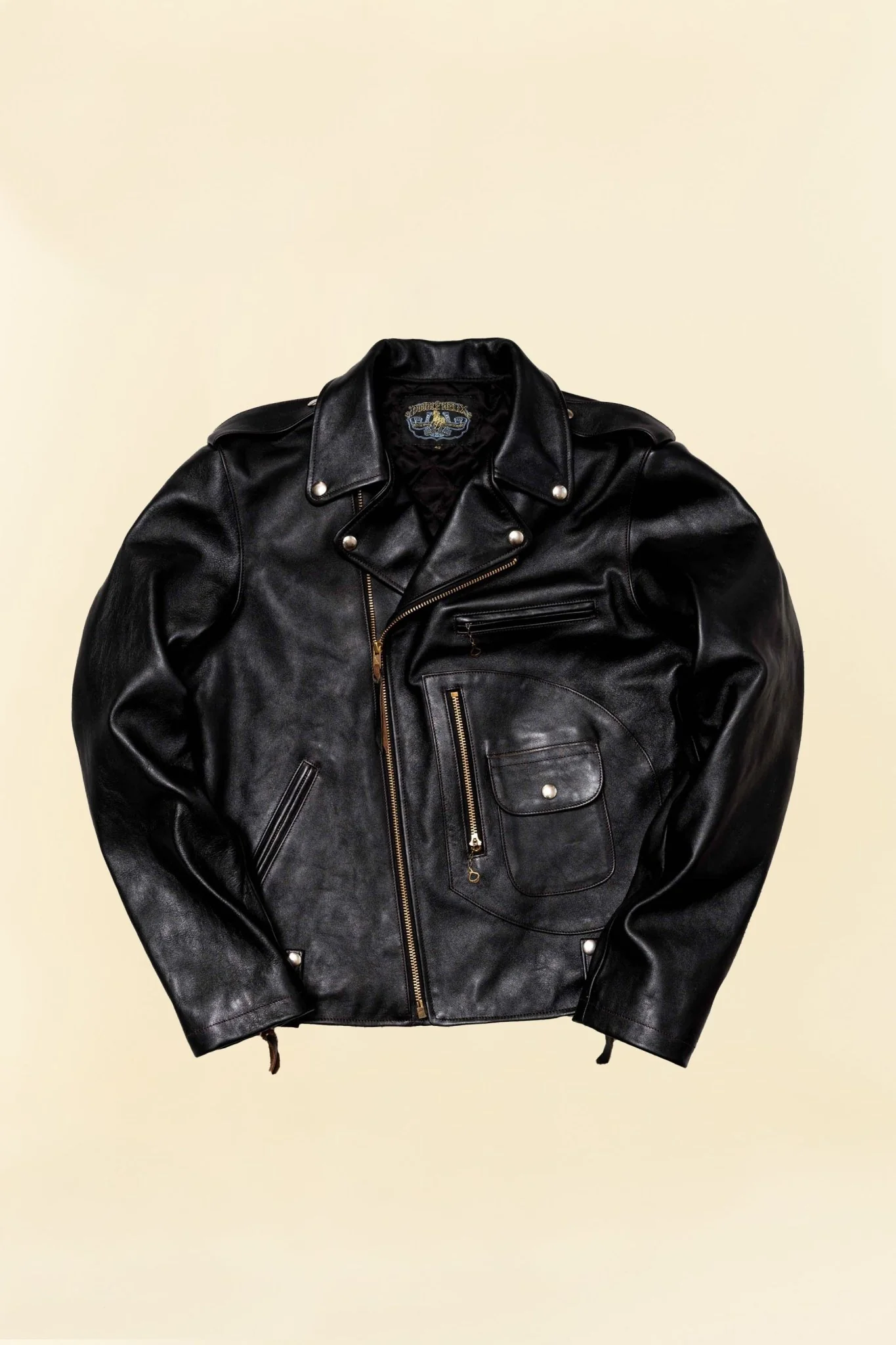 Double Helix 'Innovator' Horsehide Leather Jacket - Black
