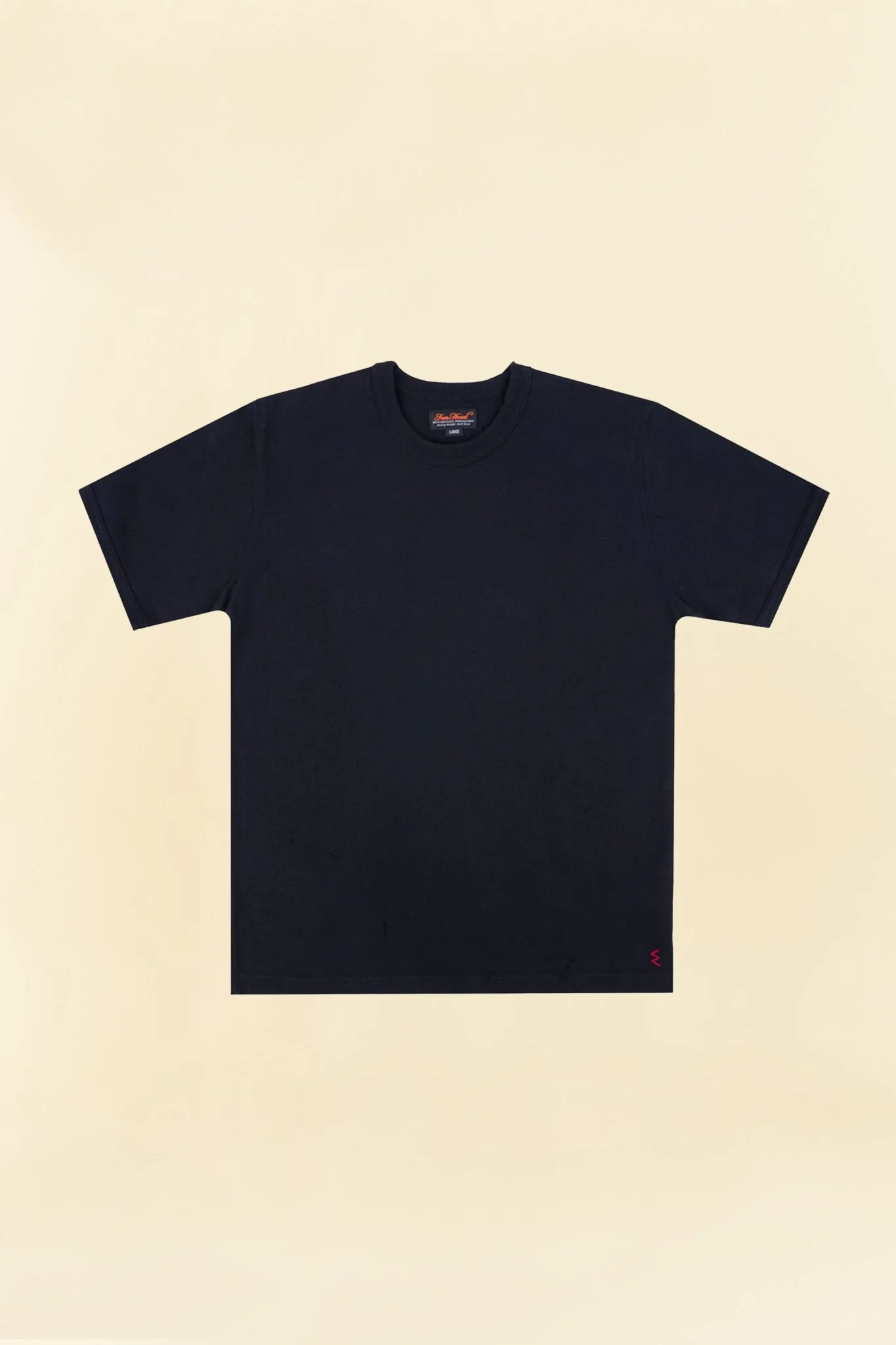 Iron Heart 11oz Cotton Knit Crew Neck T-Shirt - Black