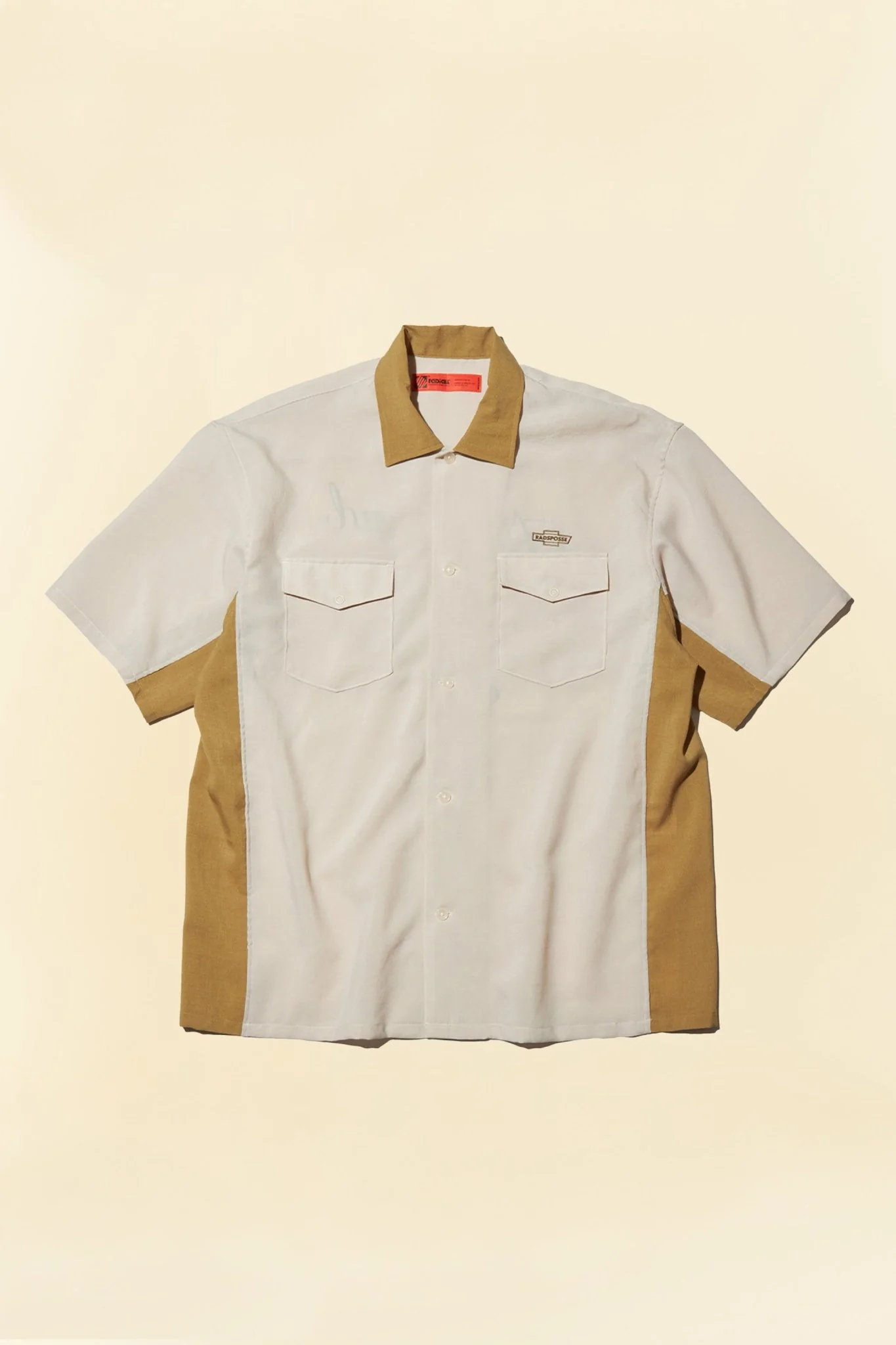 Radiall Hammond S/S Open Collared Shirt - Root Beer