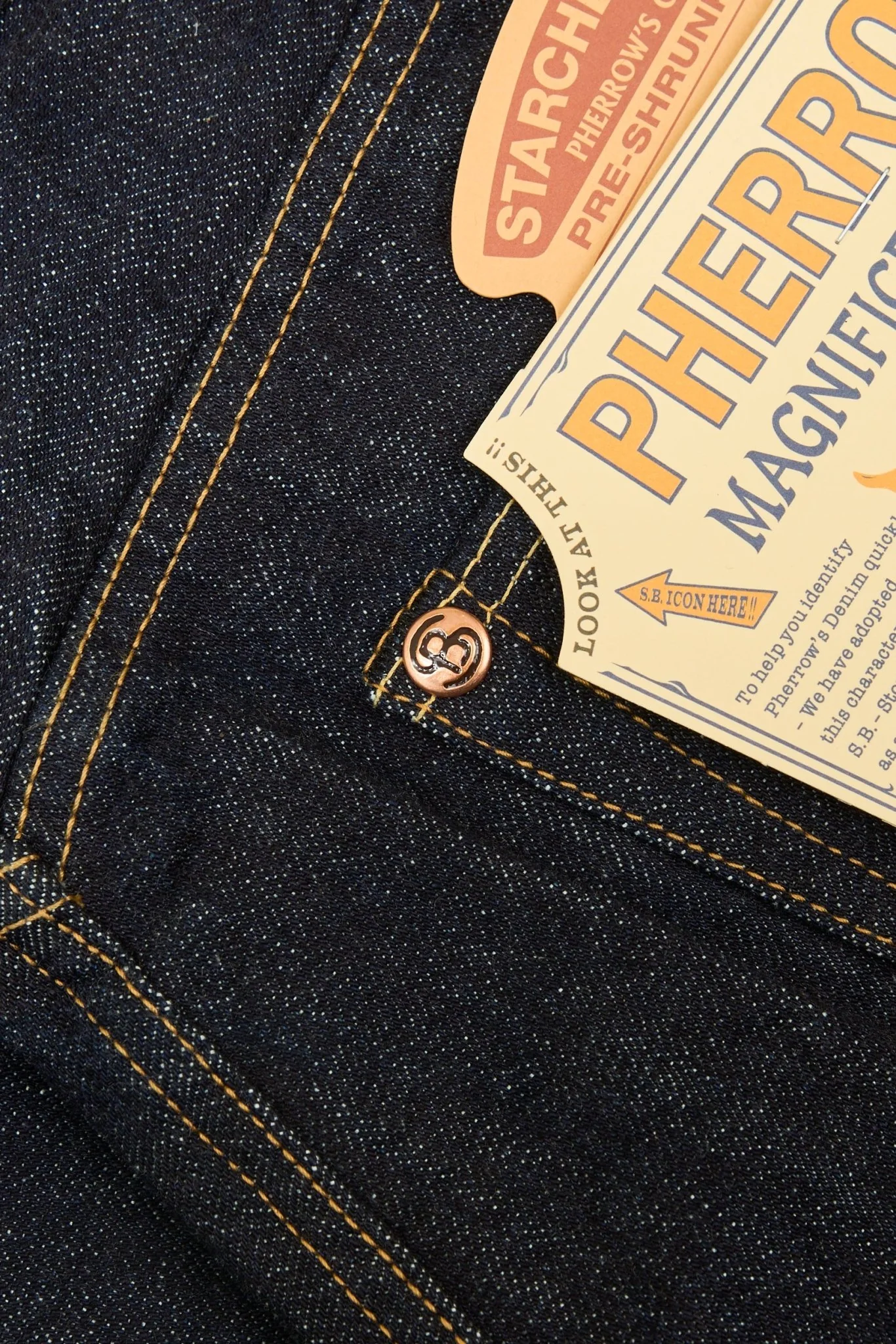 Pherrow's 451SW Wide Straight Selvedge Denim - 13.5oz