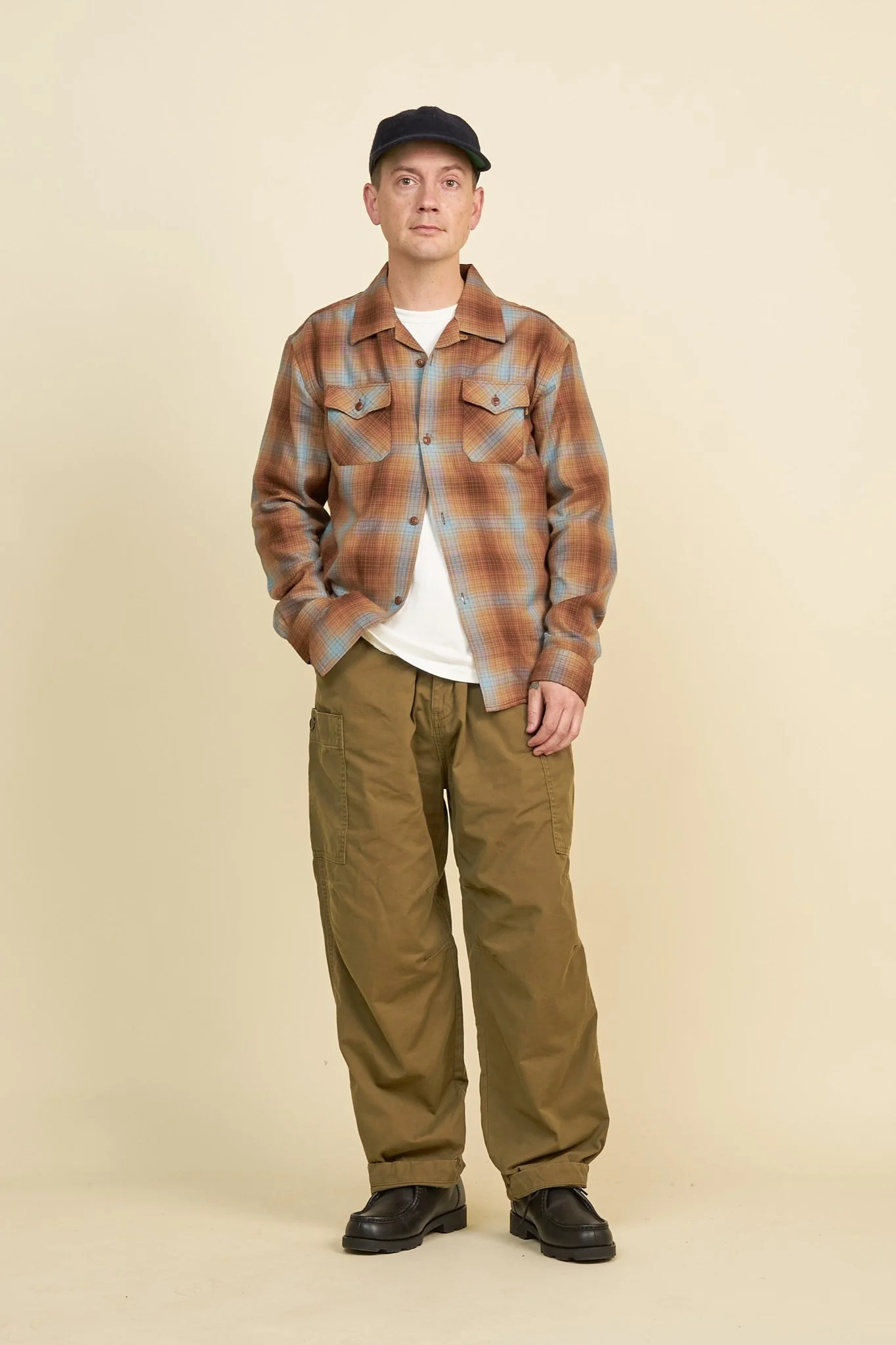 Radiall Clan Wide Fit Cargo Pants - Khaki