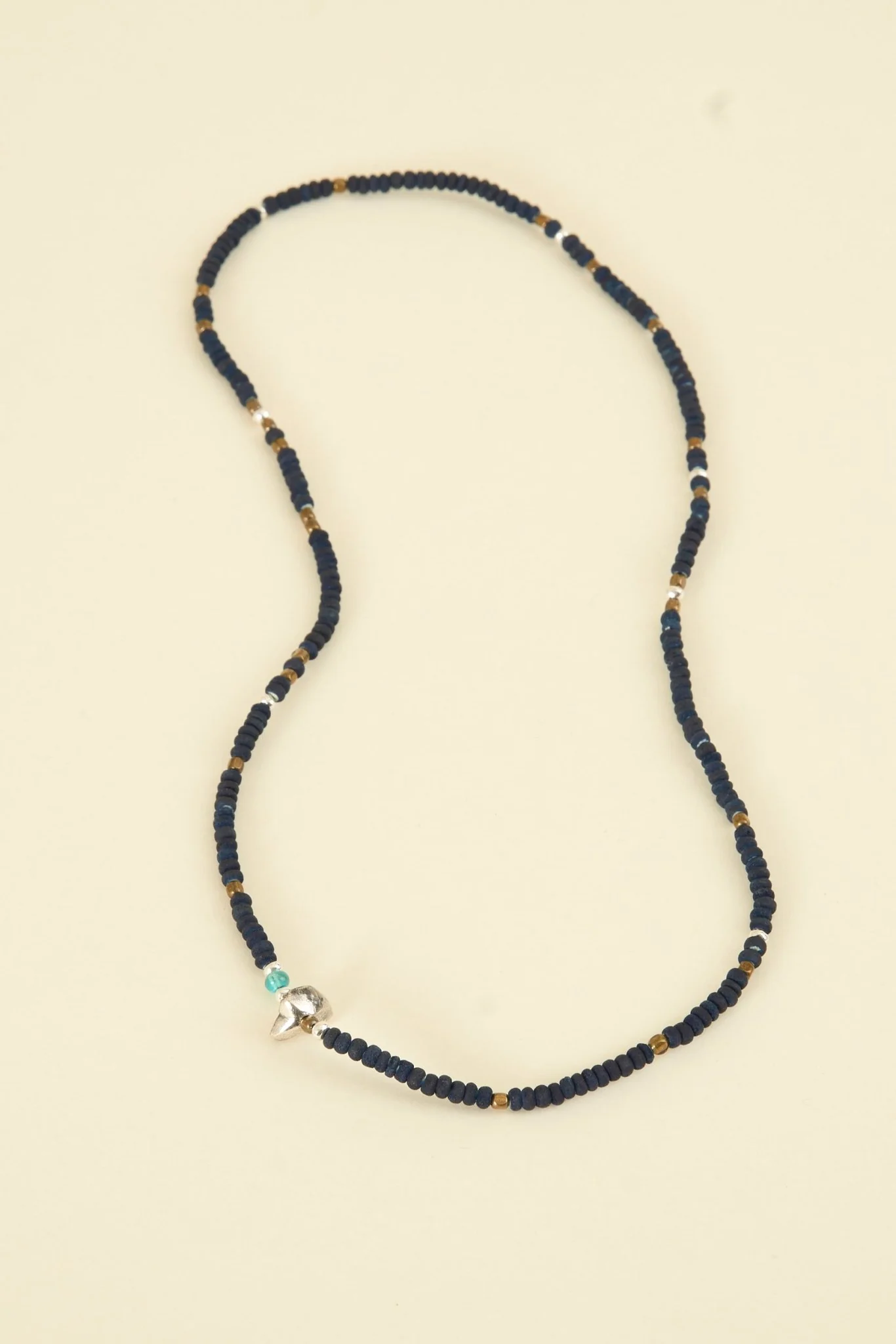 SunKu Beaded Necklace & Bracelet -  Indigo