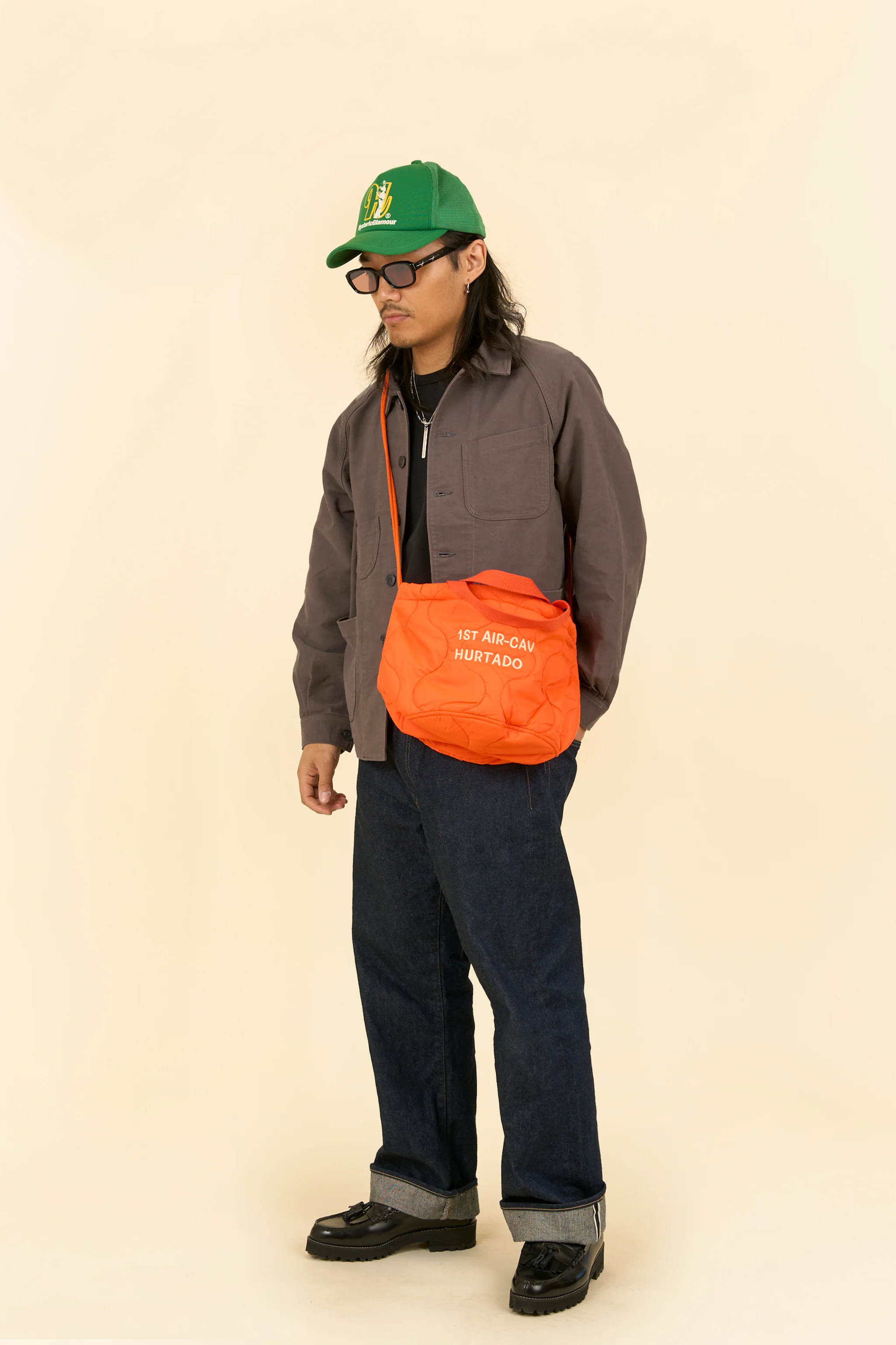 Pherrow's Skull Quilted Bag-  Orange