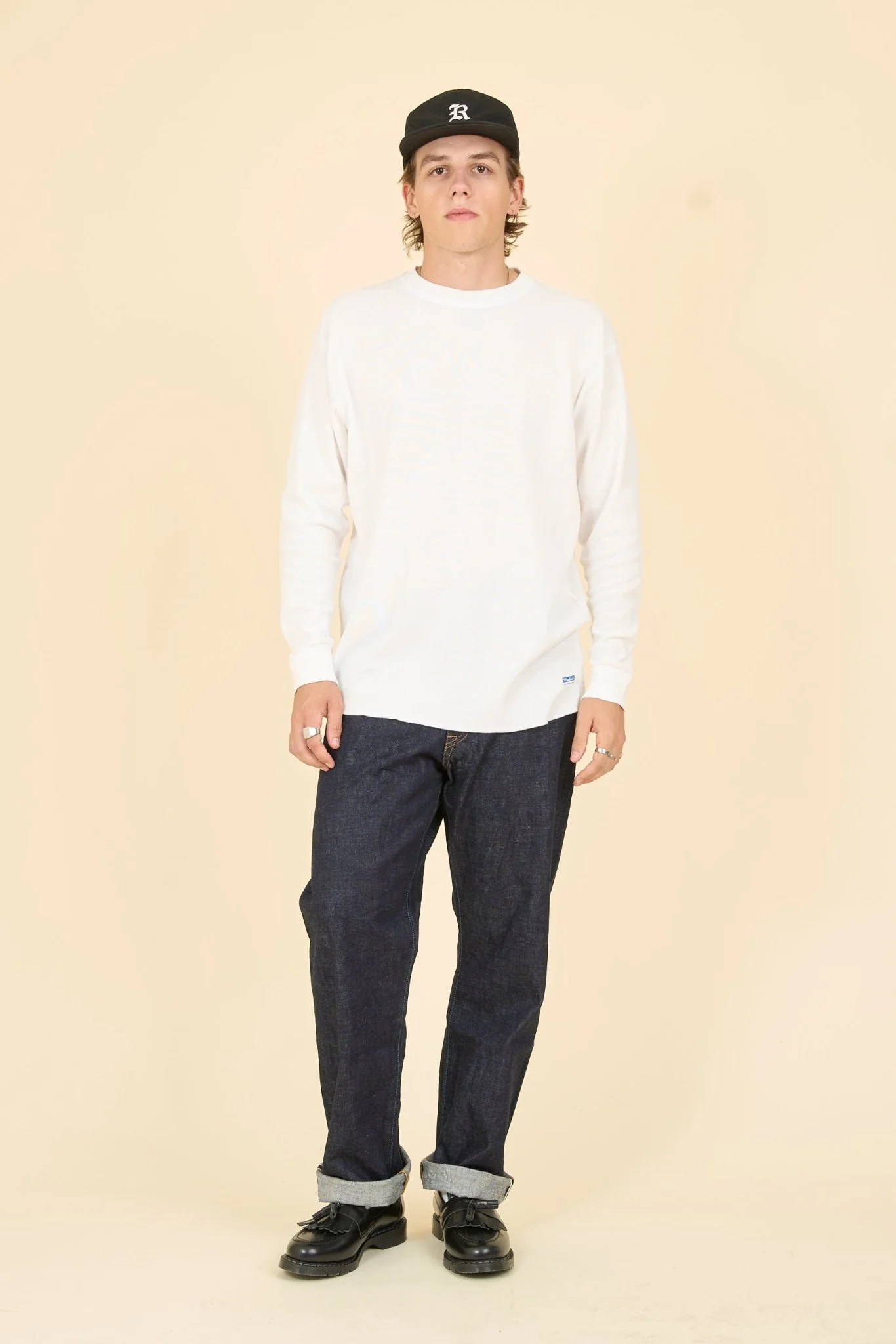 Radiall Mil Thermal Crew Neck L/S Tshirt - White
