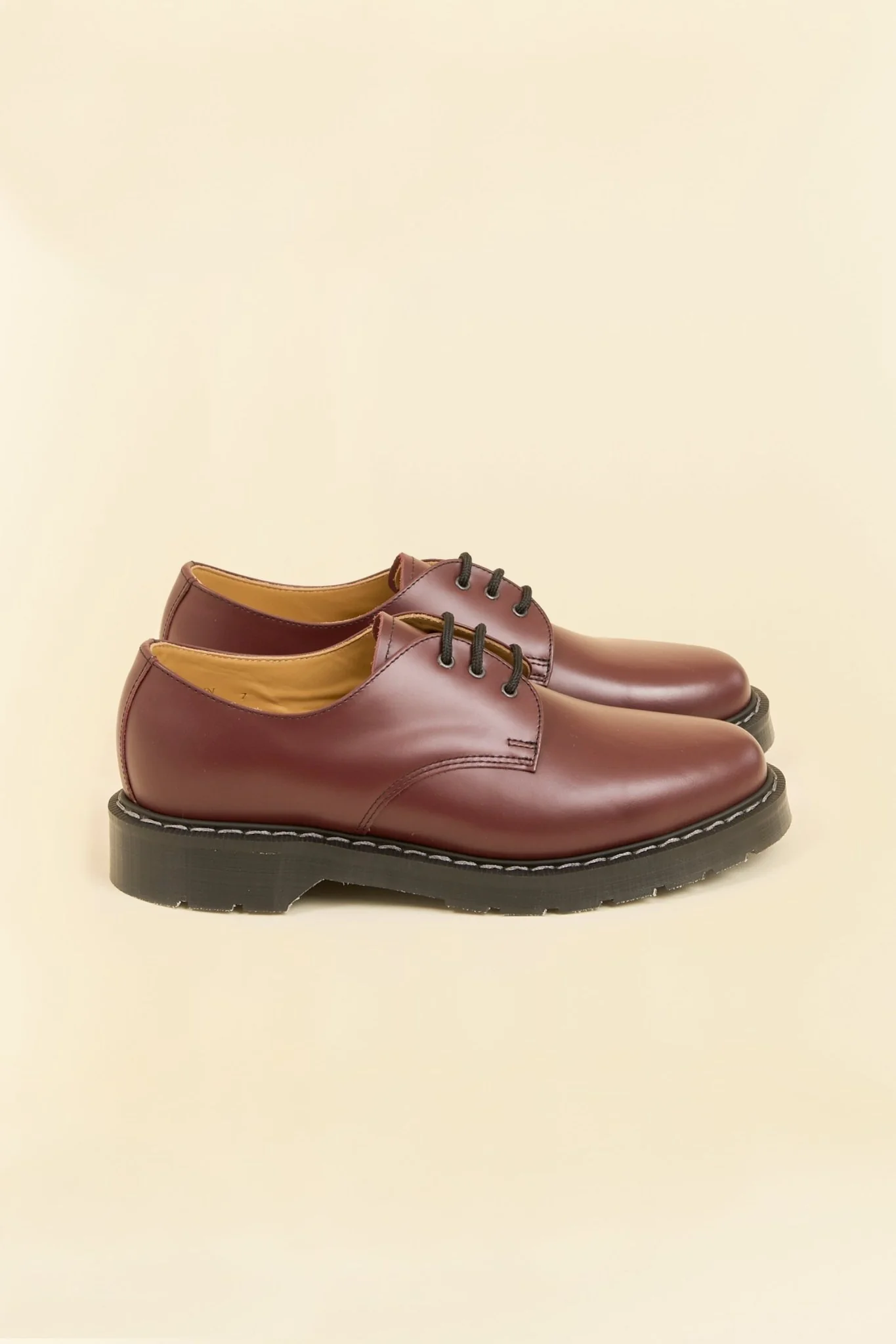 Solovair 3 Eye Gibson Shoe - Oxblood