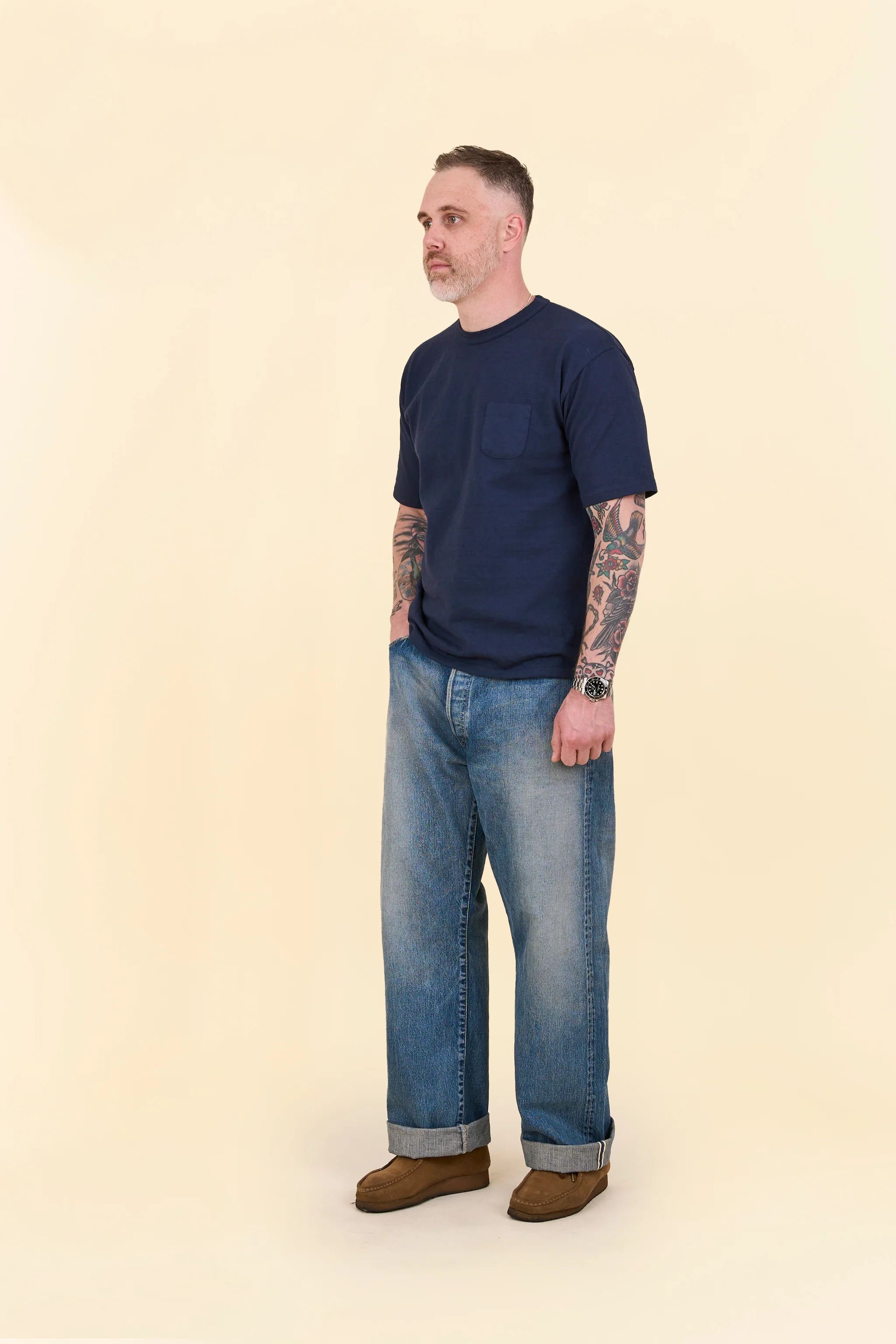 Godspeed 1950uv - 13oz Vintage Wash Wide Straight Selvedge Denim