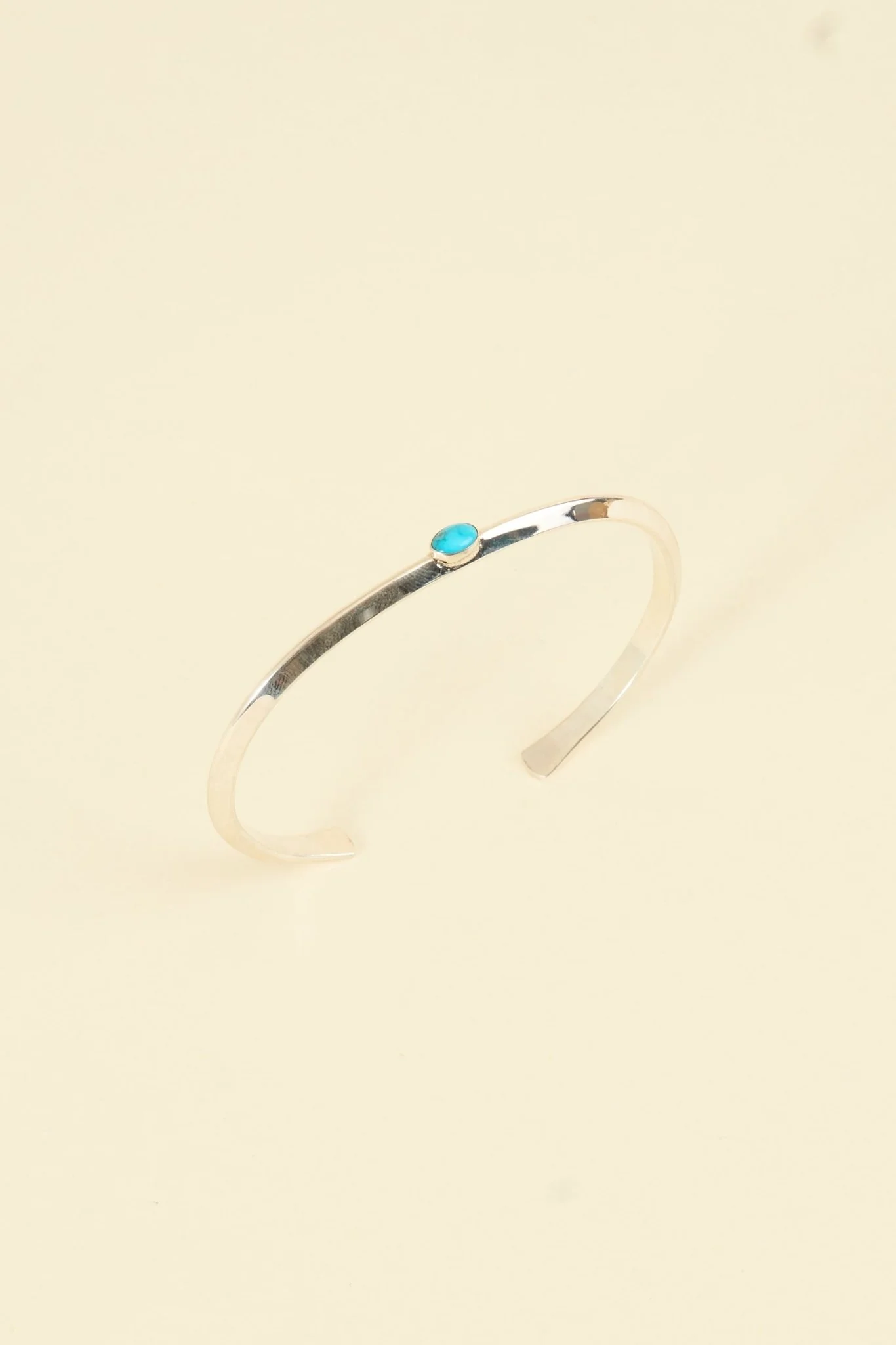 SunKu Triangle Bangle Small - Silver / Turquoise
