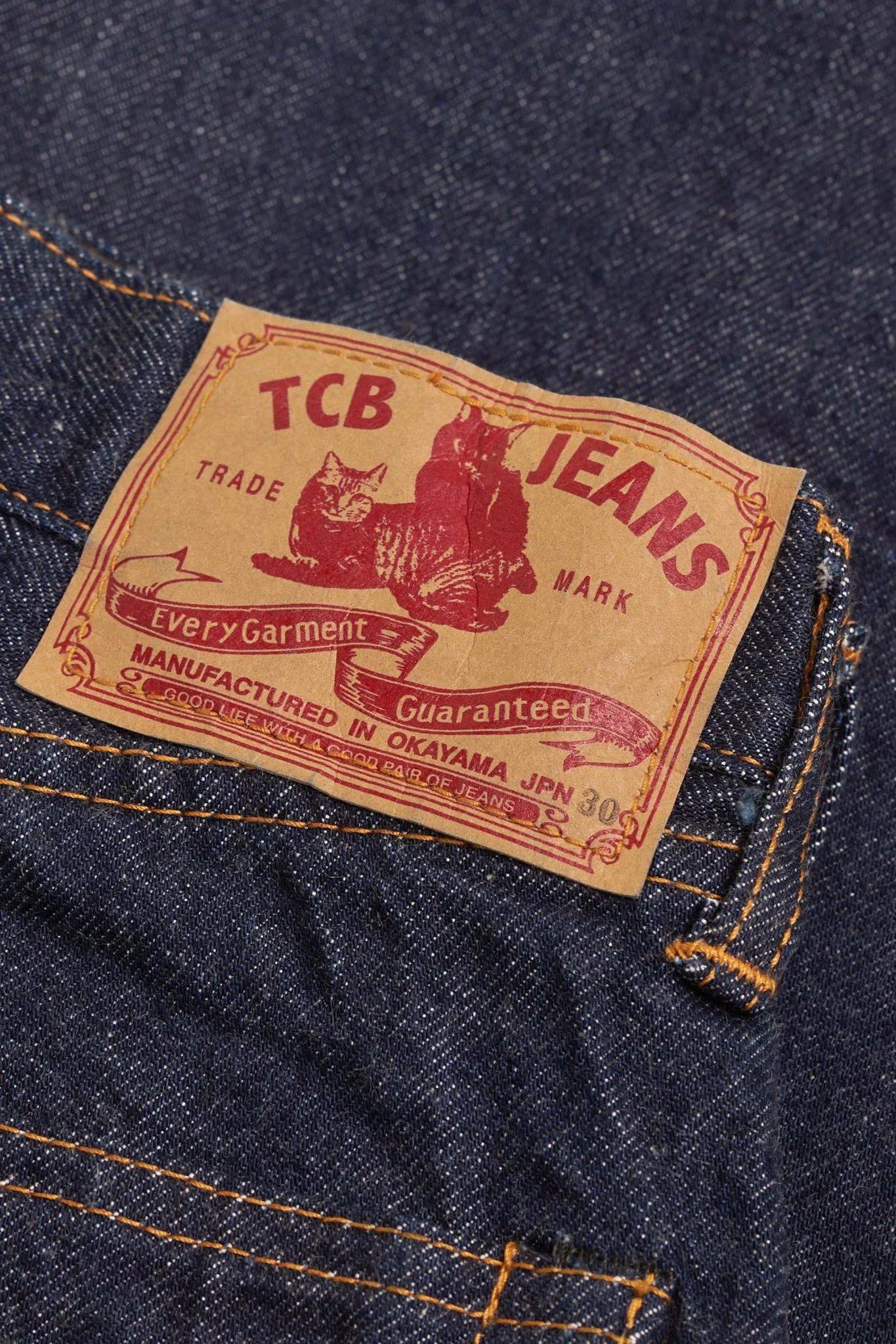 TCB Jeans 60's XX Medium Rise Tapered Denim - 13oz