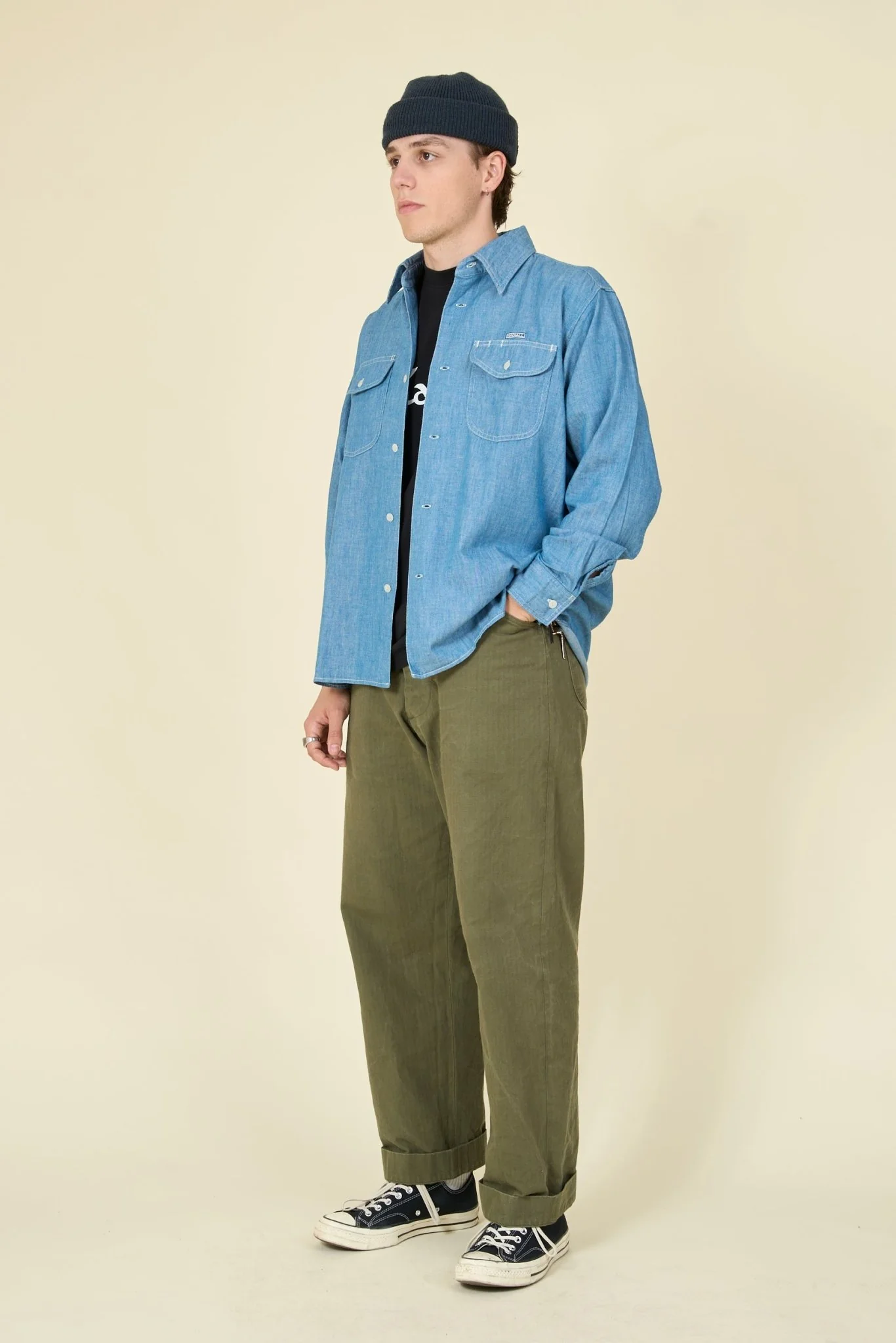 Radiall Wheels L/S Work Shirt - Indigo