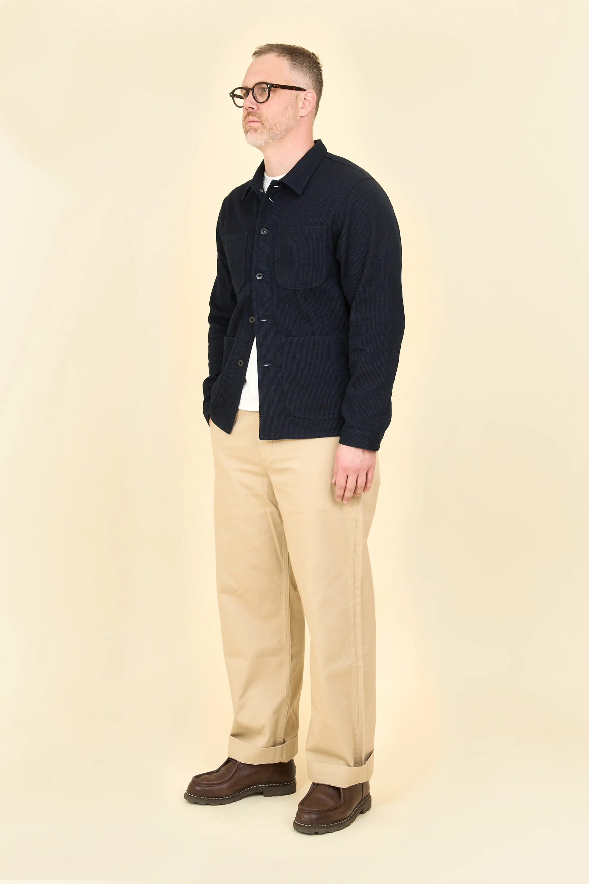 Japan Blue 11oz Sashiko Chore Coat - Indigo