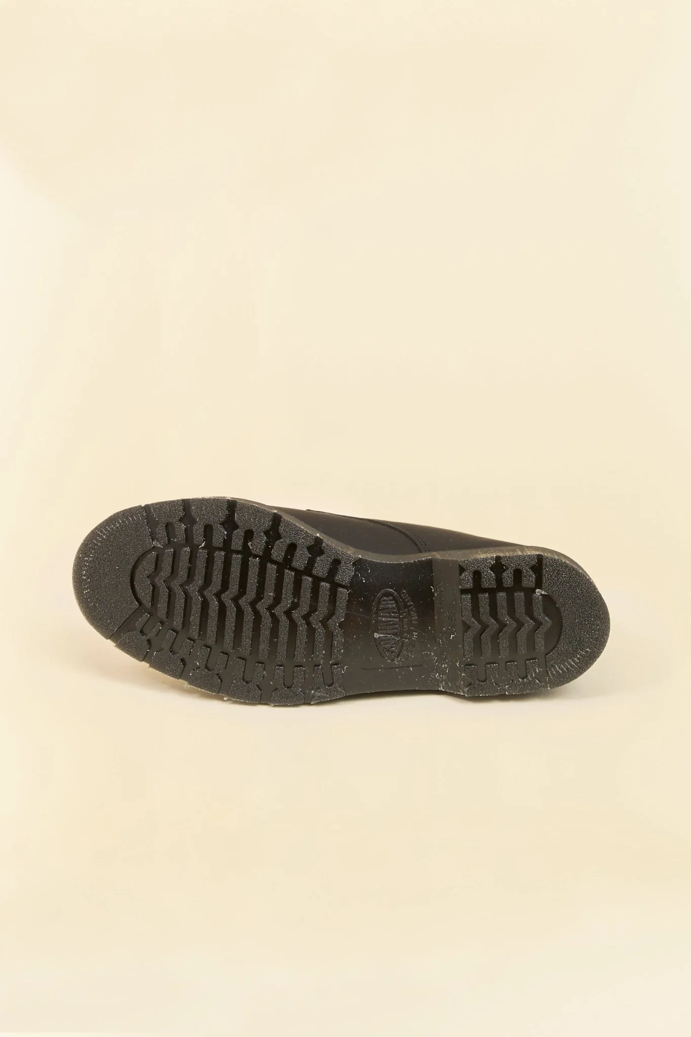 Solovair 3 Eye Gibson Shoe - Black Greasy