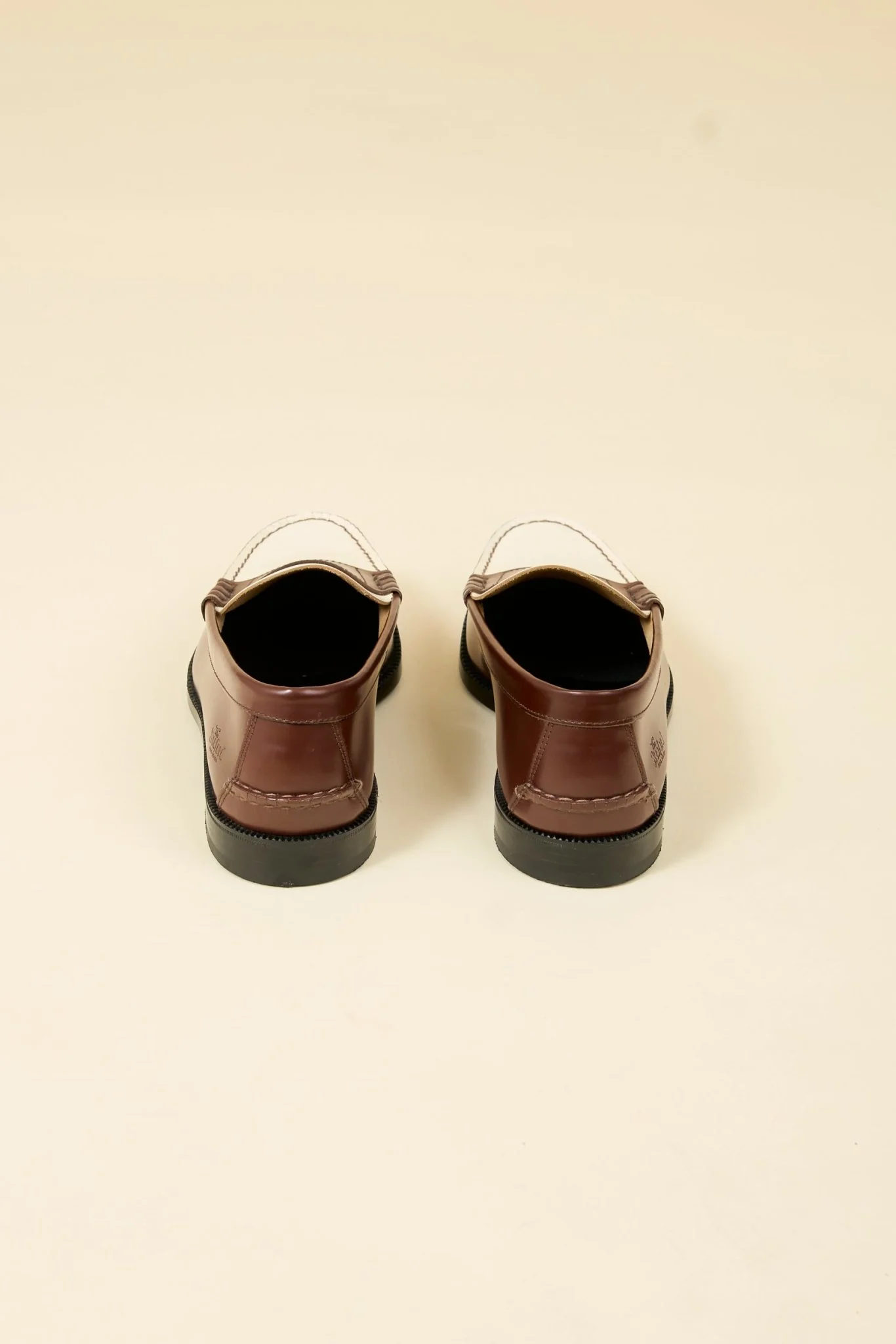 Kenford Shoes Combi Loafer - Dark Brown / White