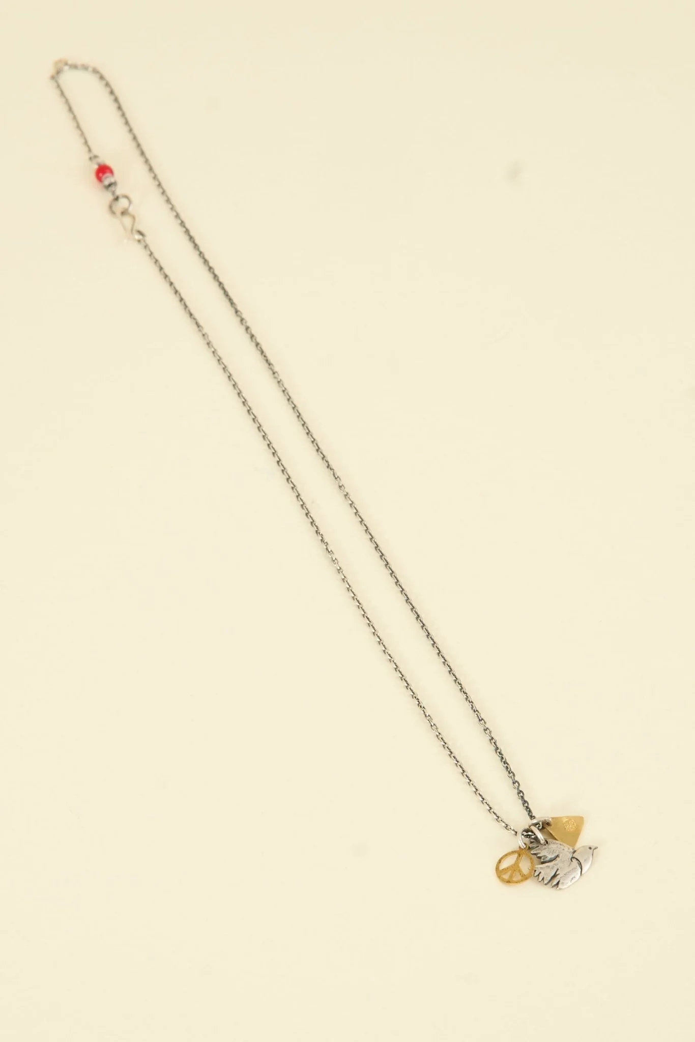 SunKu Dove Necklace - Silver / Gold / Red
