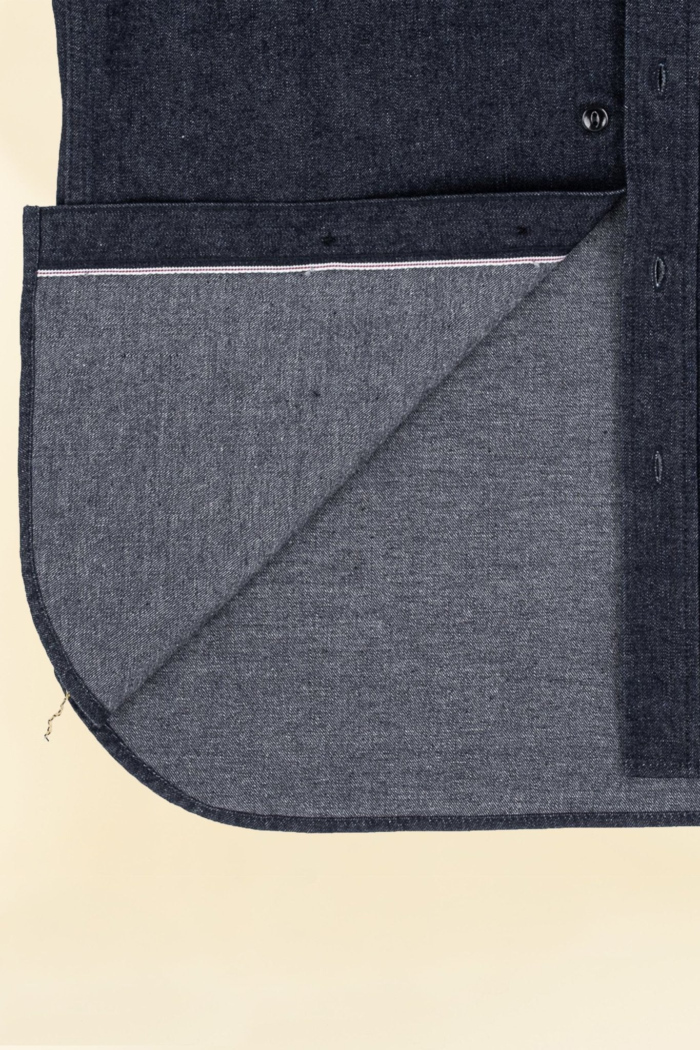 Iron Heart 10oz Selvedge Tonal Denim Work Shirt - Indigo