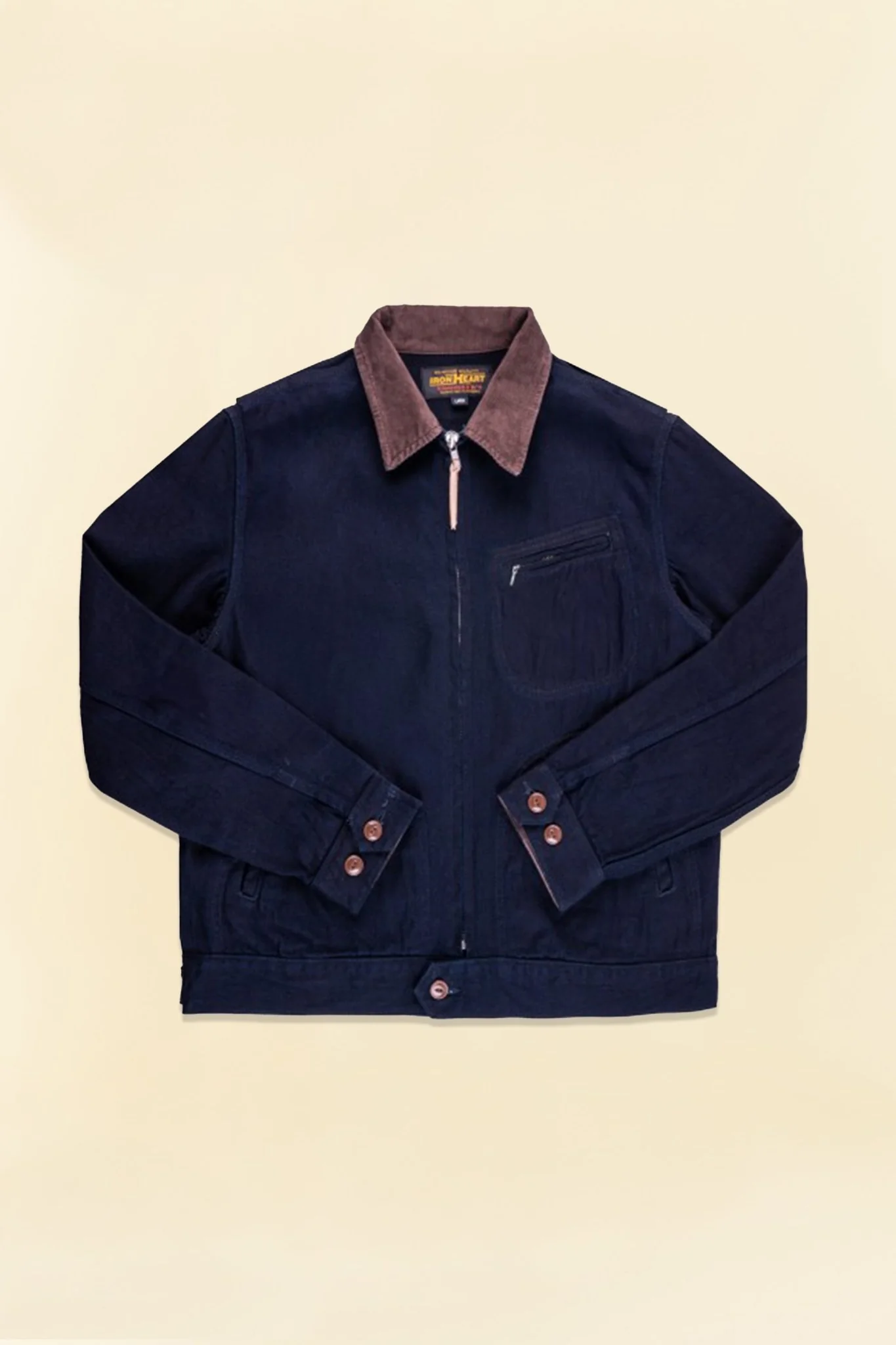 Iron Heart 12oz Kersey Work Jacket - Indigo/Black