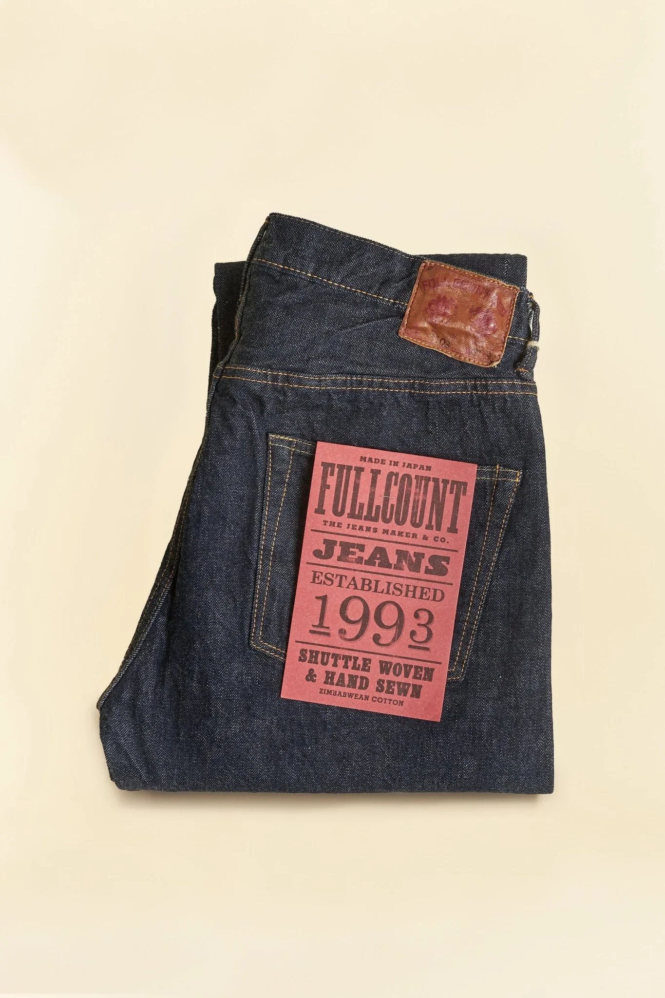 Fullcount 1103 Clean Straight Selvedge Denim - 13.7oz
