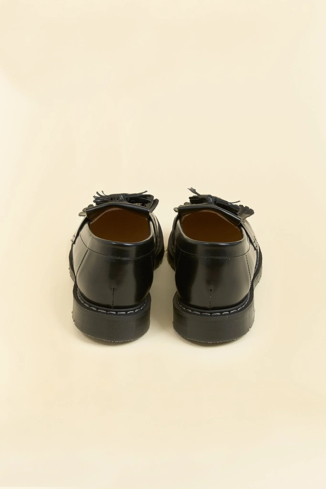 Solovair Tassel Loafer - Black Hi Shine