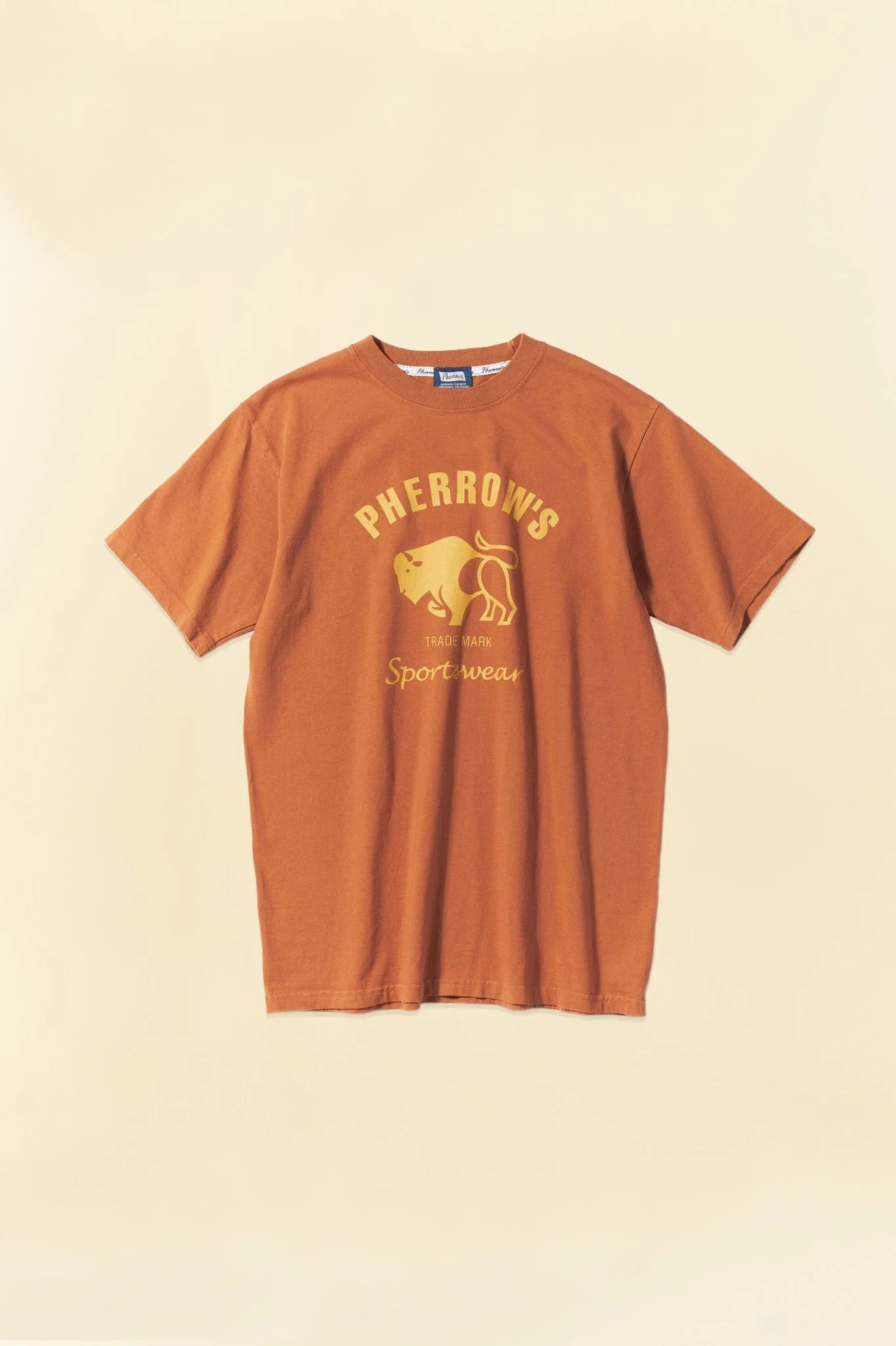 Pherrow's Classic Buffalo Print T-Shirt - Orange