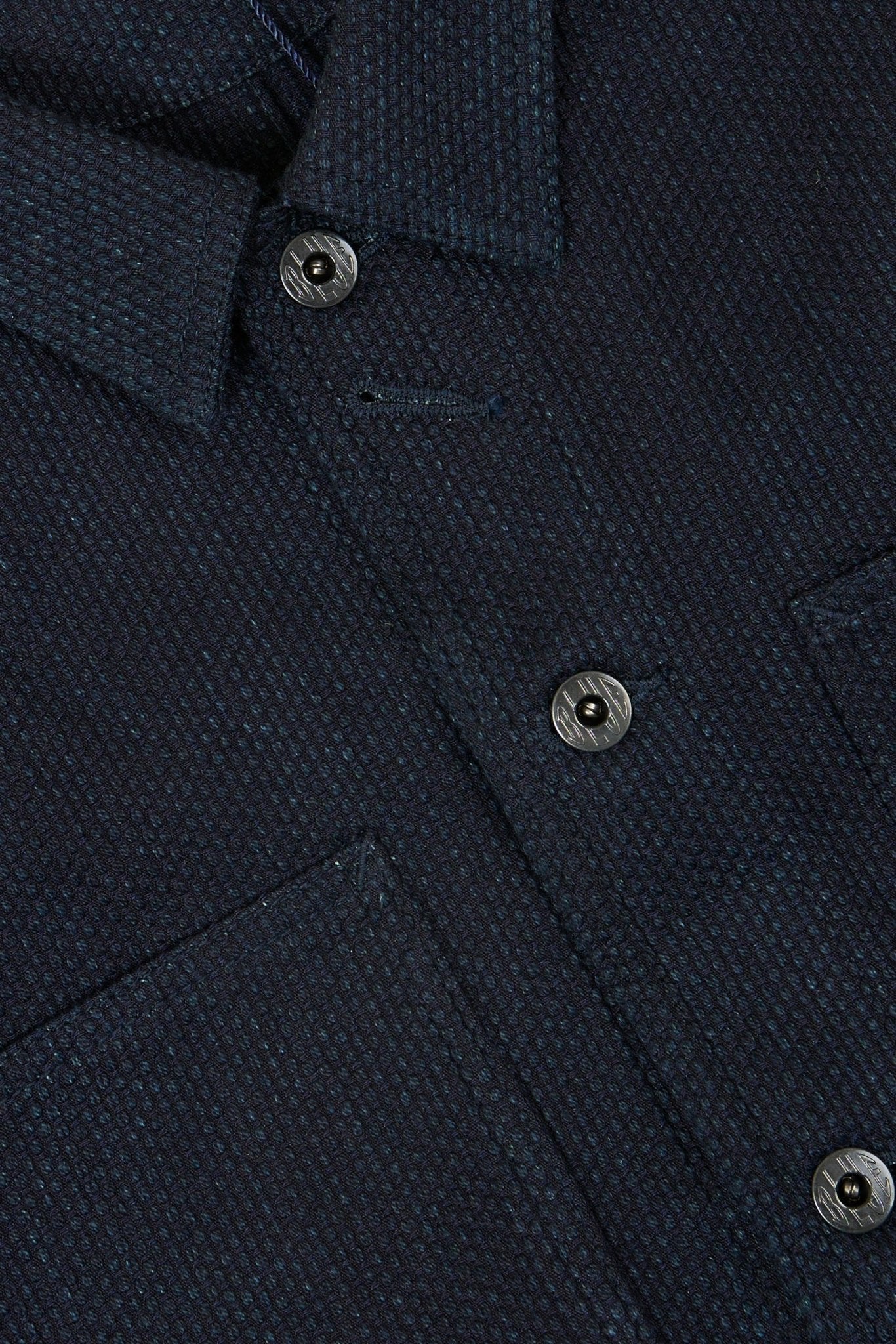 Japan Blue 11oz Sashiko Chore Coat - Indigo