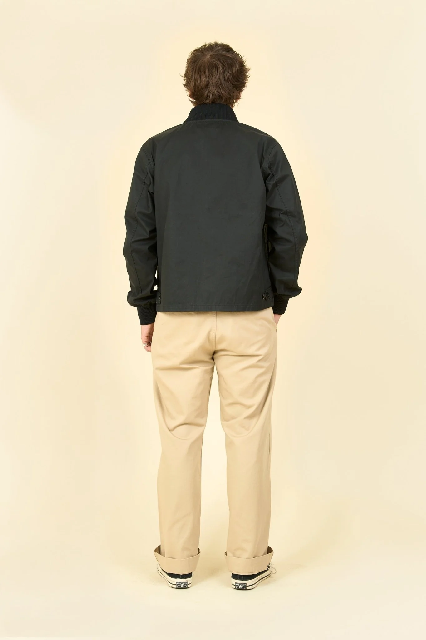 Iron Heart 7oz Rubber Wax Coated Windbreaker - Black