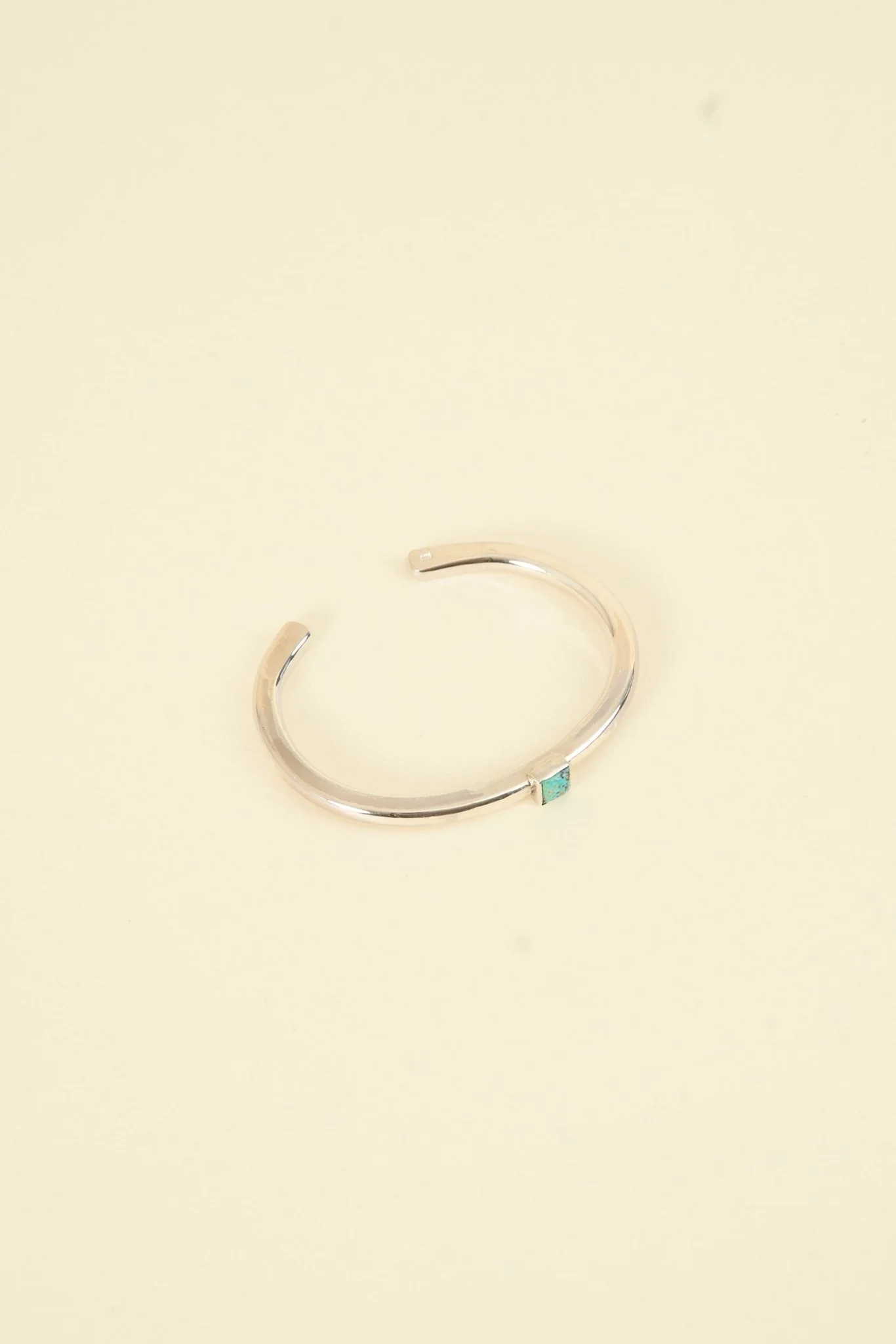 SunKu Roller Press Bangle - Silver / Turquoise