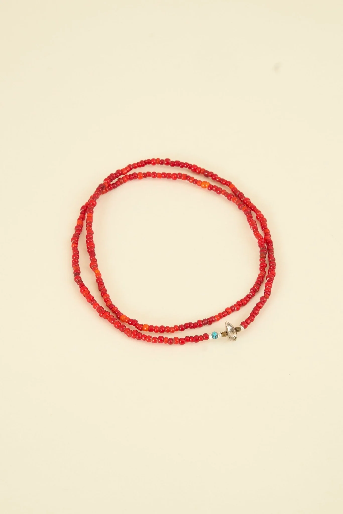 Sunku White Heart Necklace & Bracelet - Red