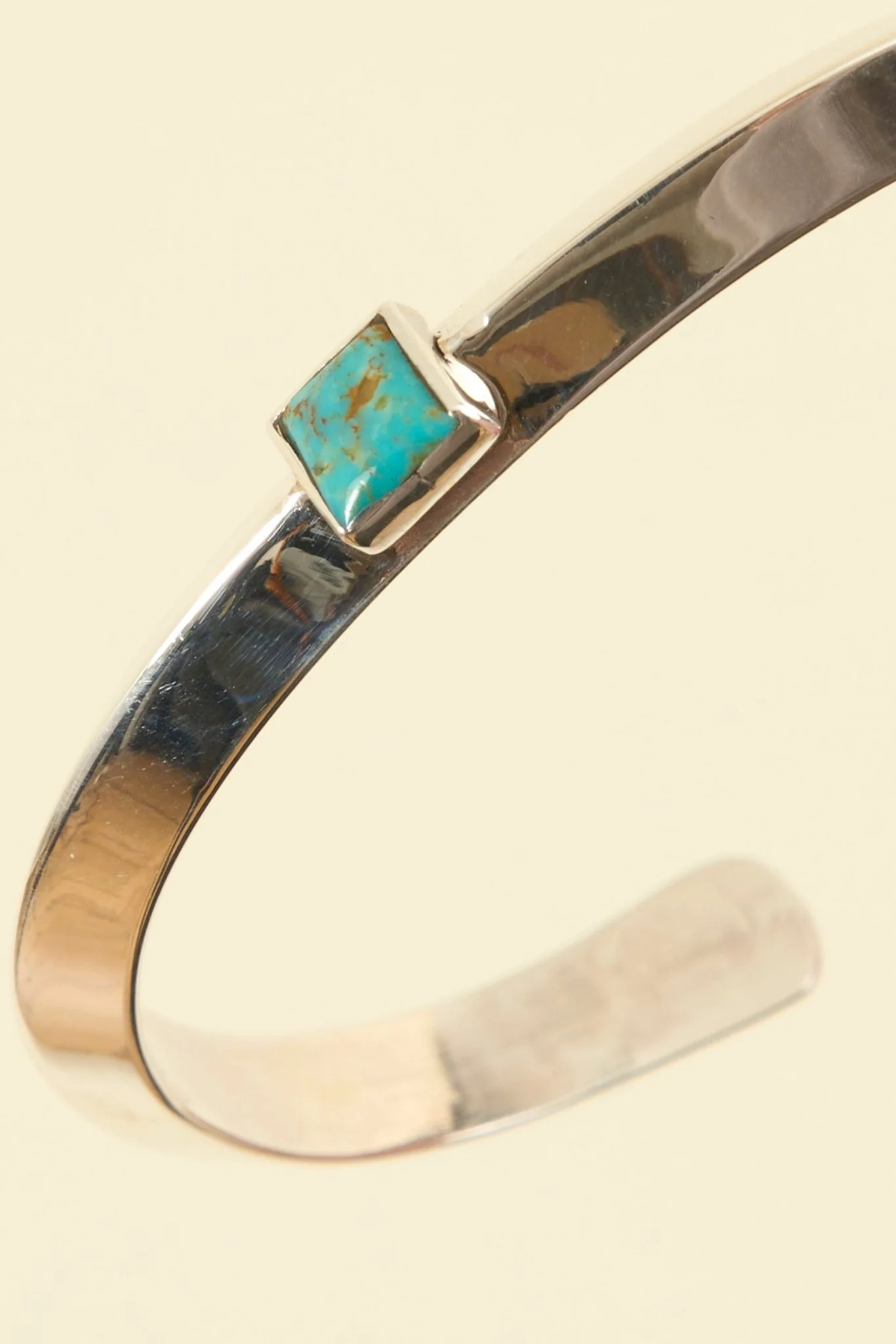 SunKu Triangle Bangle - Silver / Turquoise