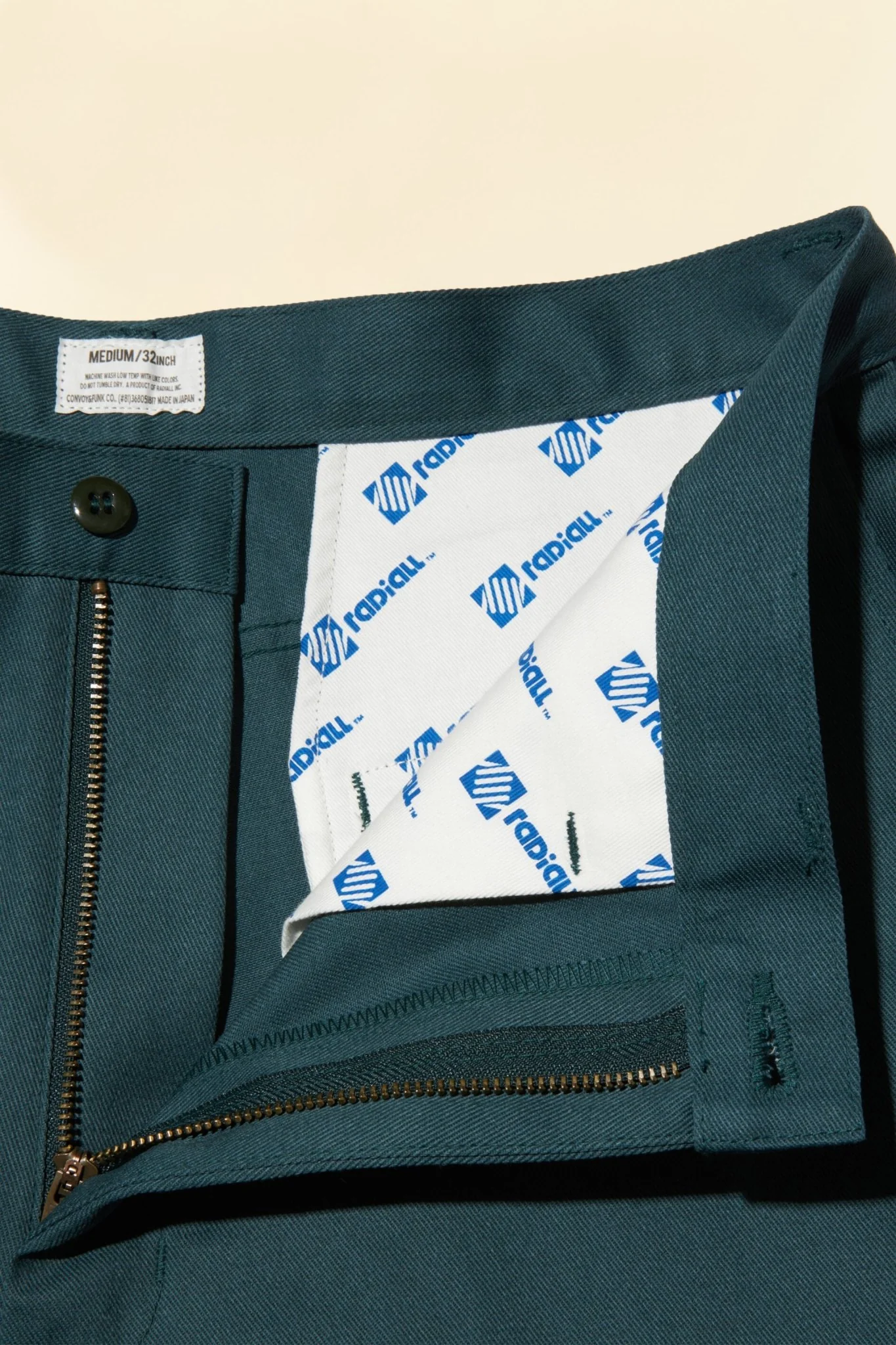 Radiall Motown Wide Tapered Fit Work Pants - Green