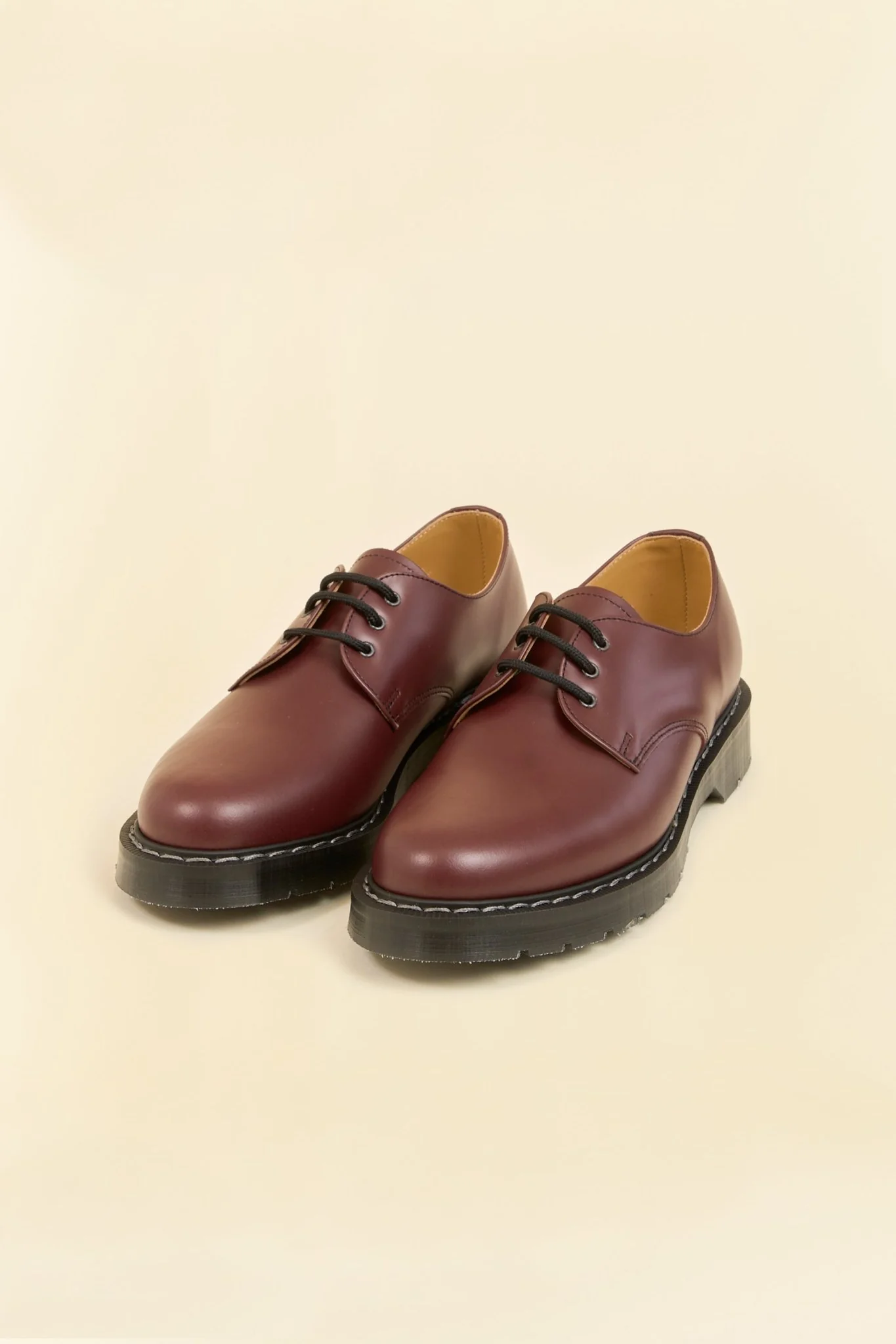 Solovair 3 Eye Gibson Shoe - Oxblood