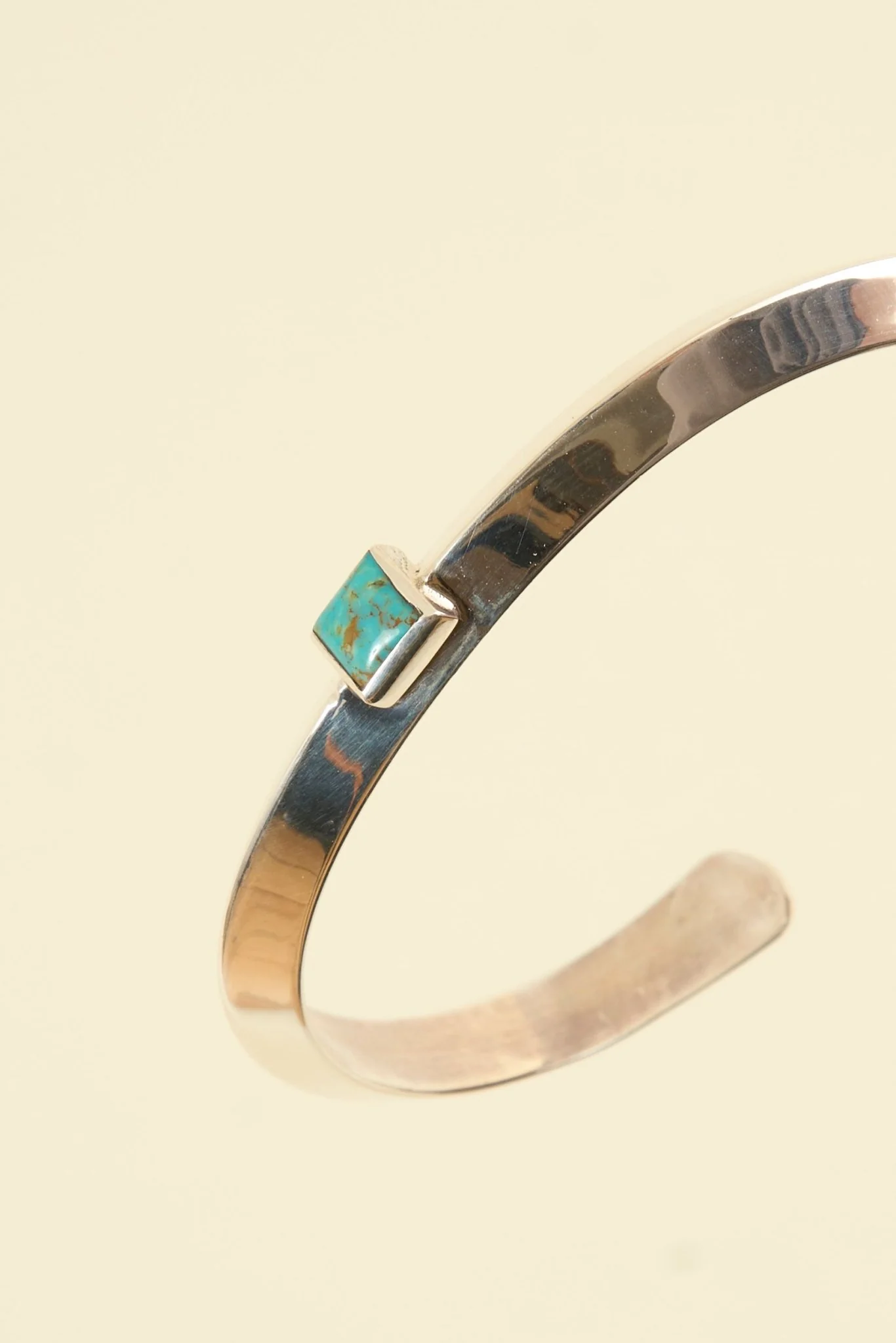 SunKu Triangle Bangle - Silver / Turquoise