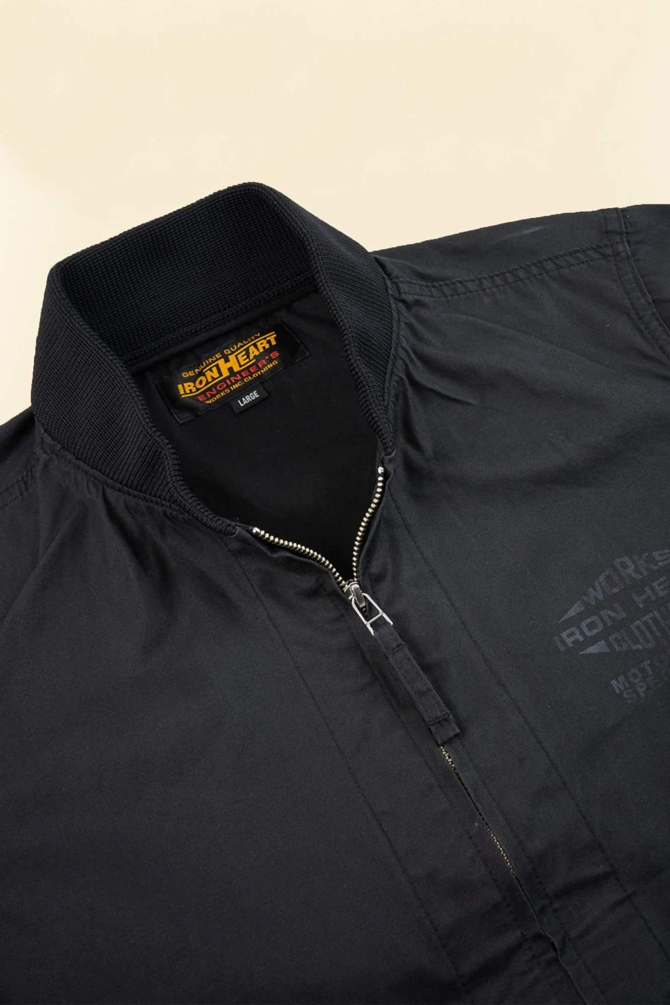 Iron Heart 7oz Rubber Wax Coated Windbreaker - Black