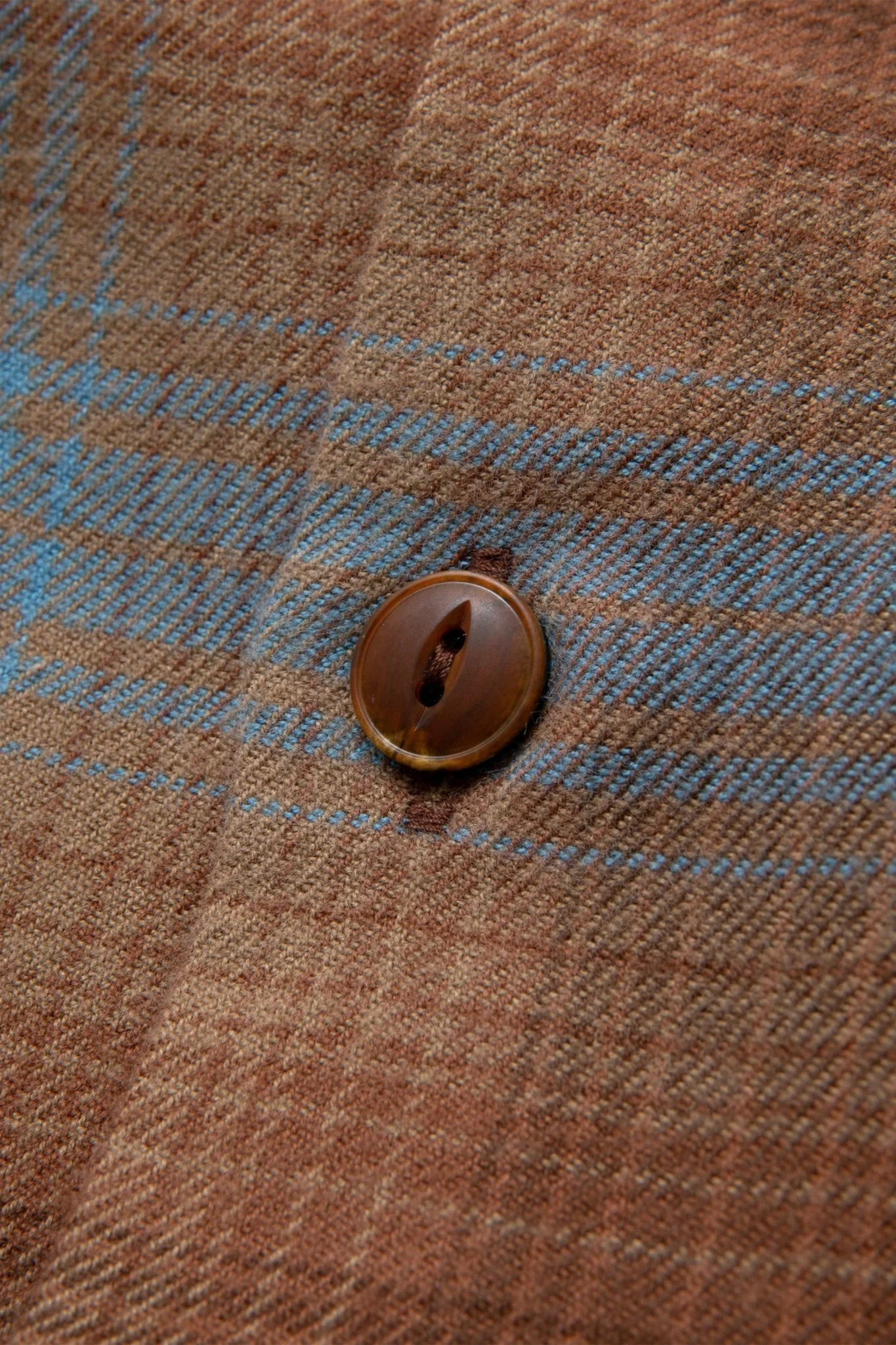 Rats Cotton Rayon Check Shirt - Brown