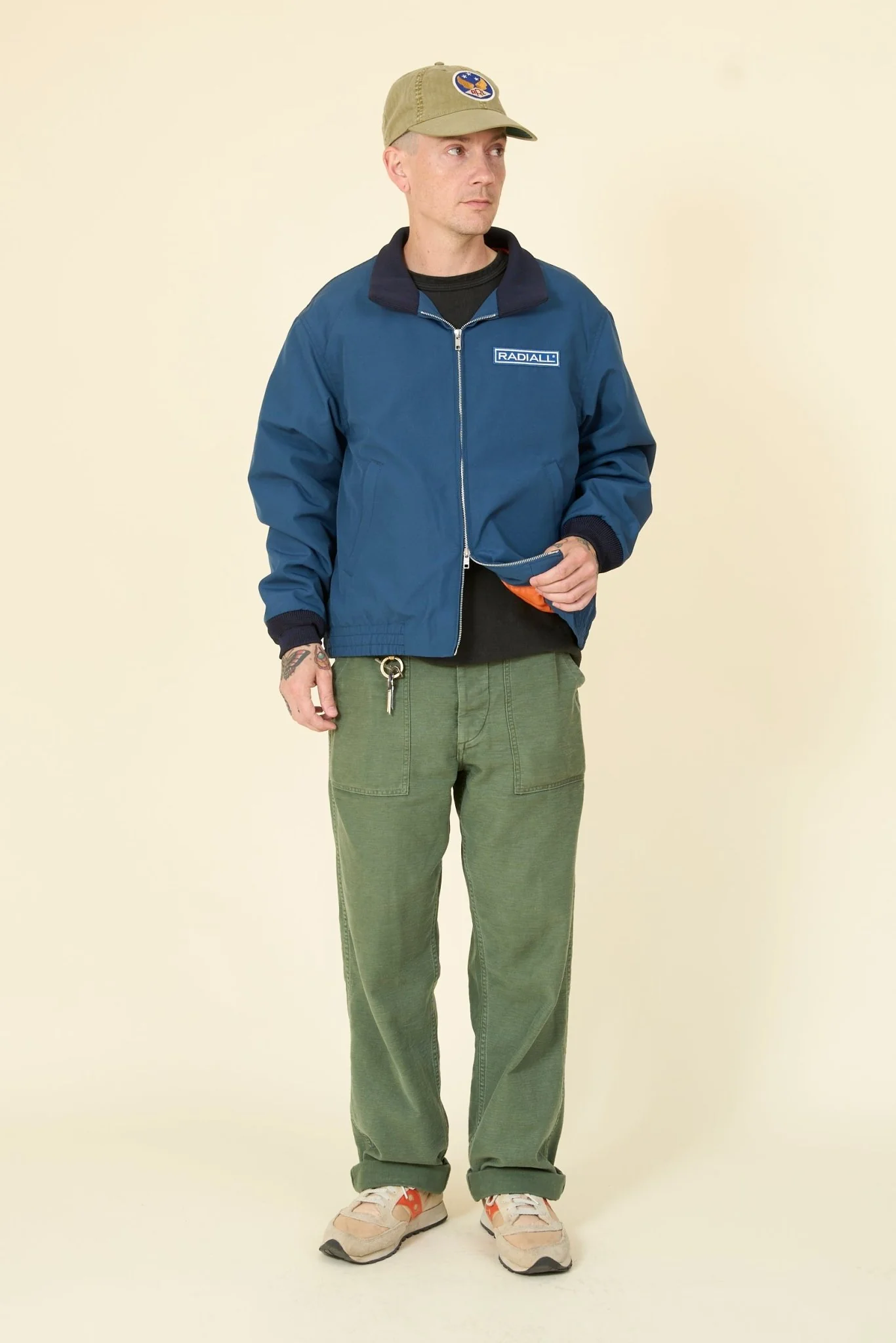 Radiall Wheels Zip Up Blouson - Navy