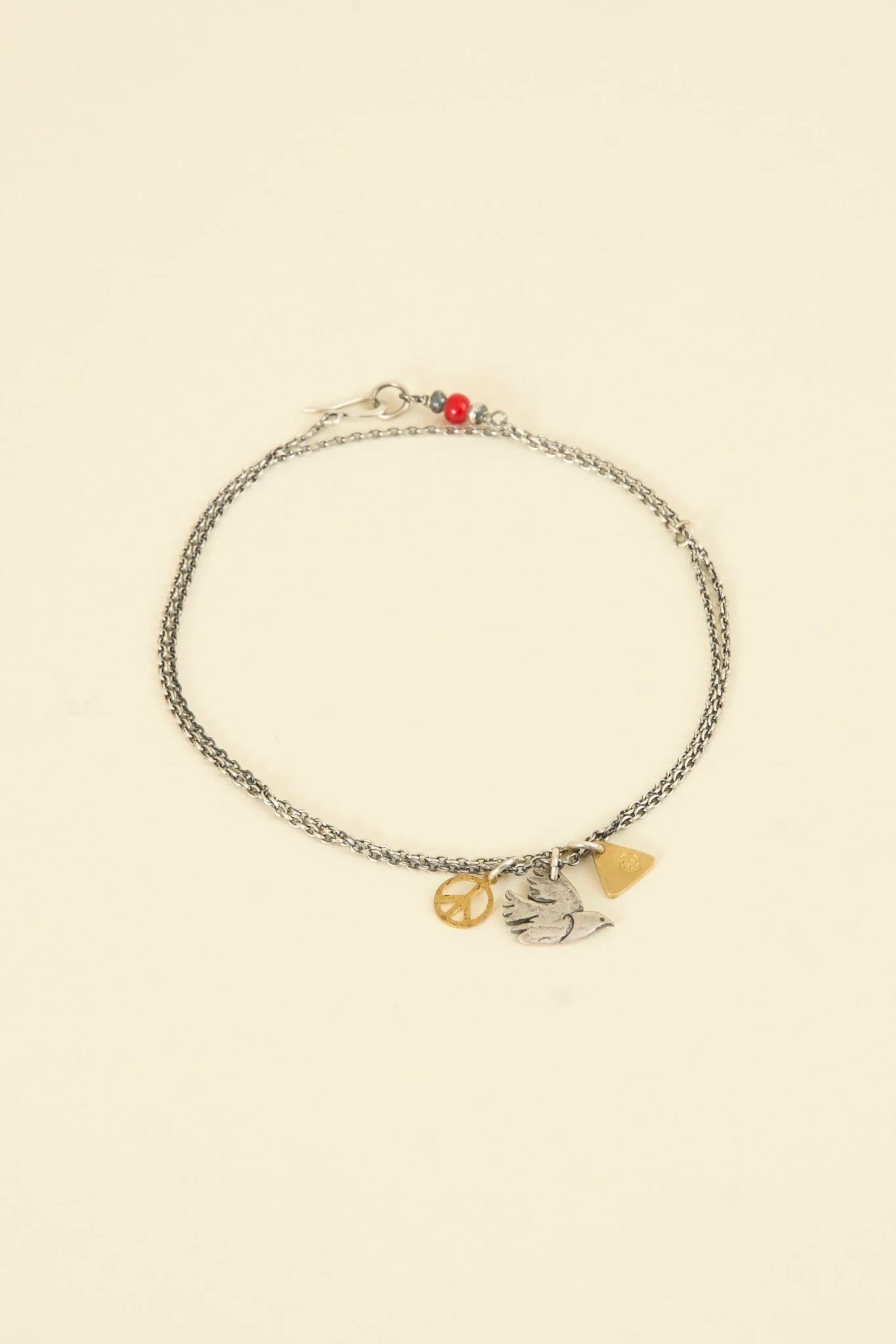 SunKu Dove Necklace - Silver / Gold / Red