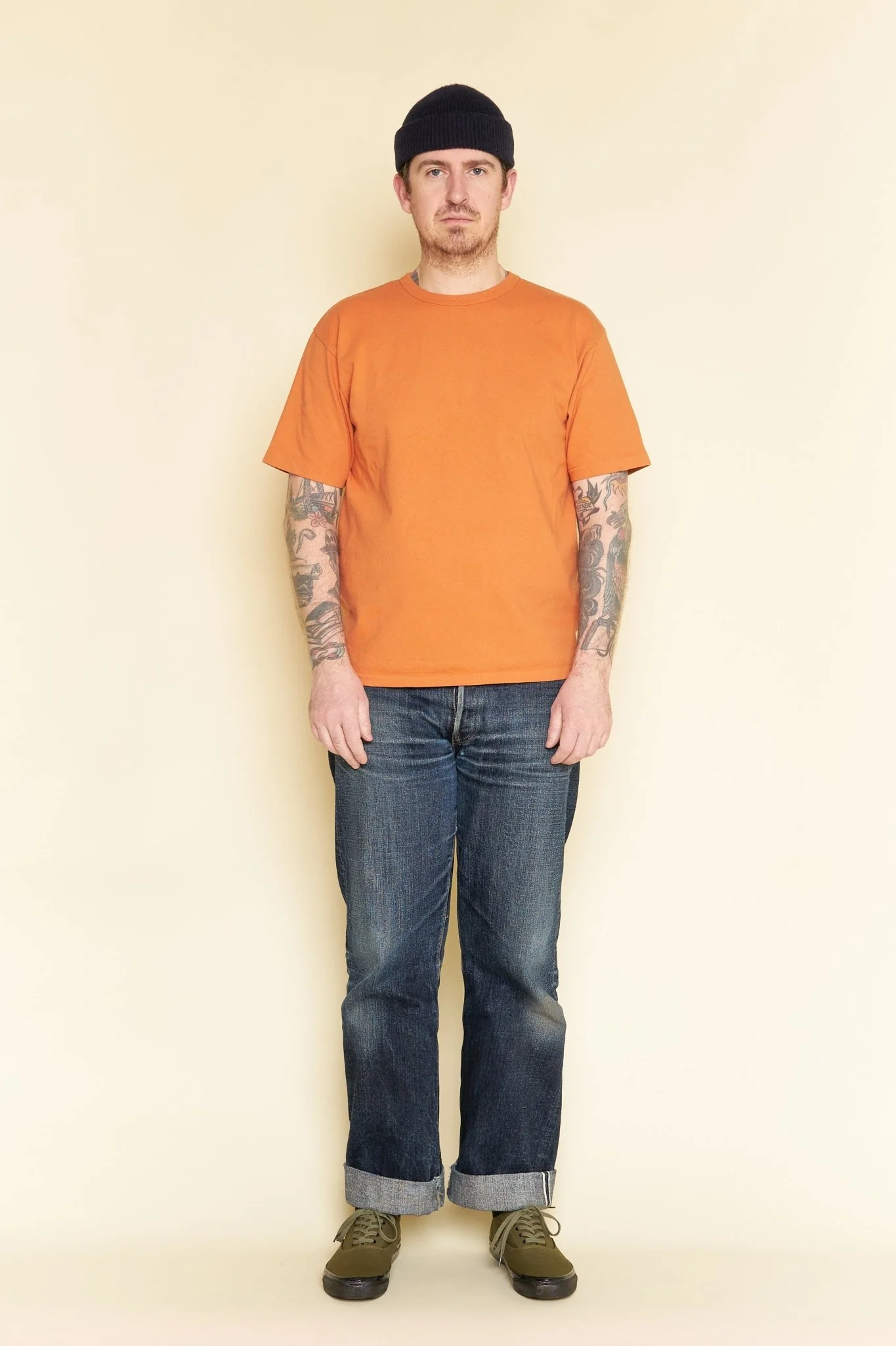 Godspeed Heavyweight Tsuriami 10oz Loopwheel T-Shirt - Orange