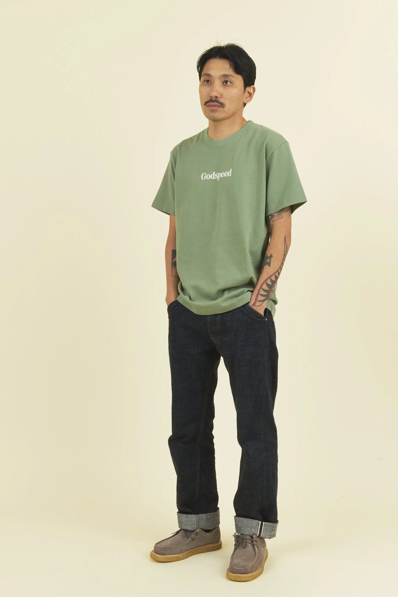 Godspeed 'Zenith' Heavyweight Organic T-Shirt - Green