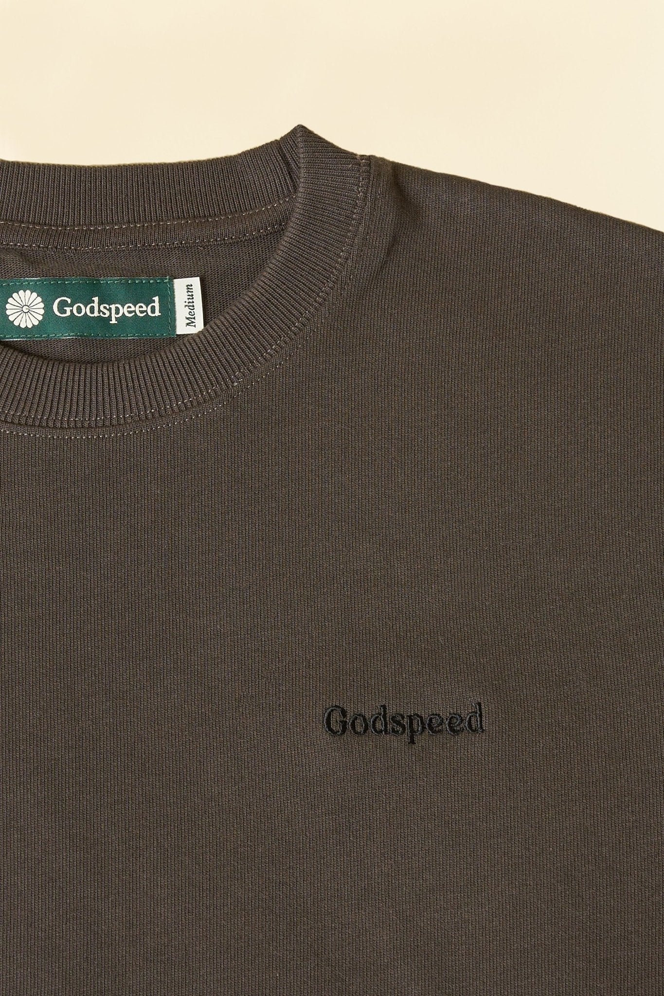 Godspeed Tonal Mini Logo Heavyweight Organic T-Shirt - Vintage Black