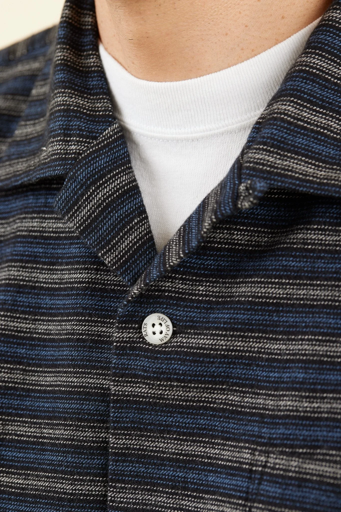 Rats Native Border Shirt - Blue