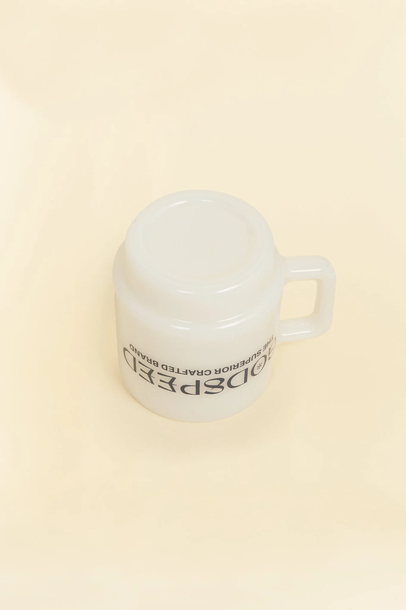 Godspeed Milk Glass 'Perseverance' Stacking Mug - Indigo