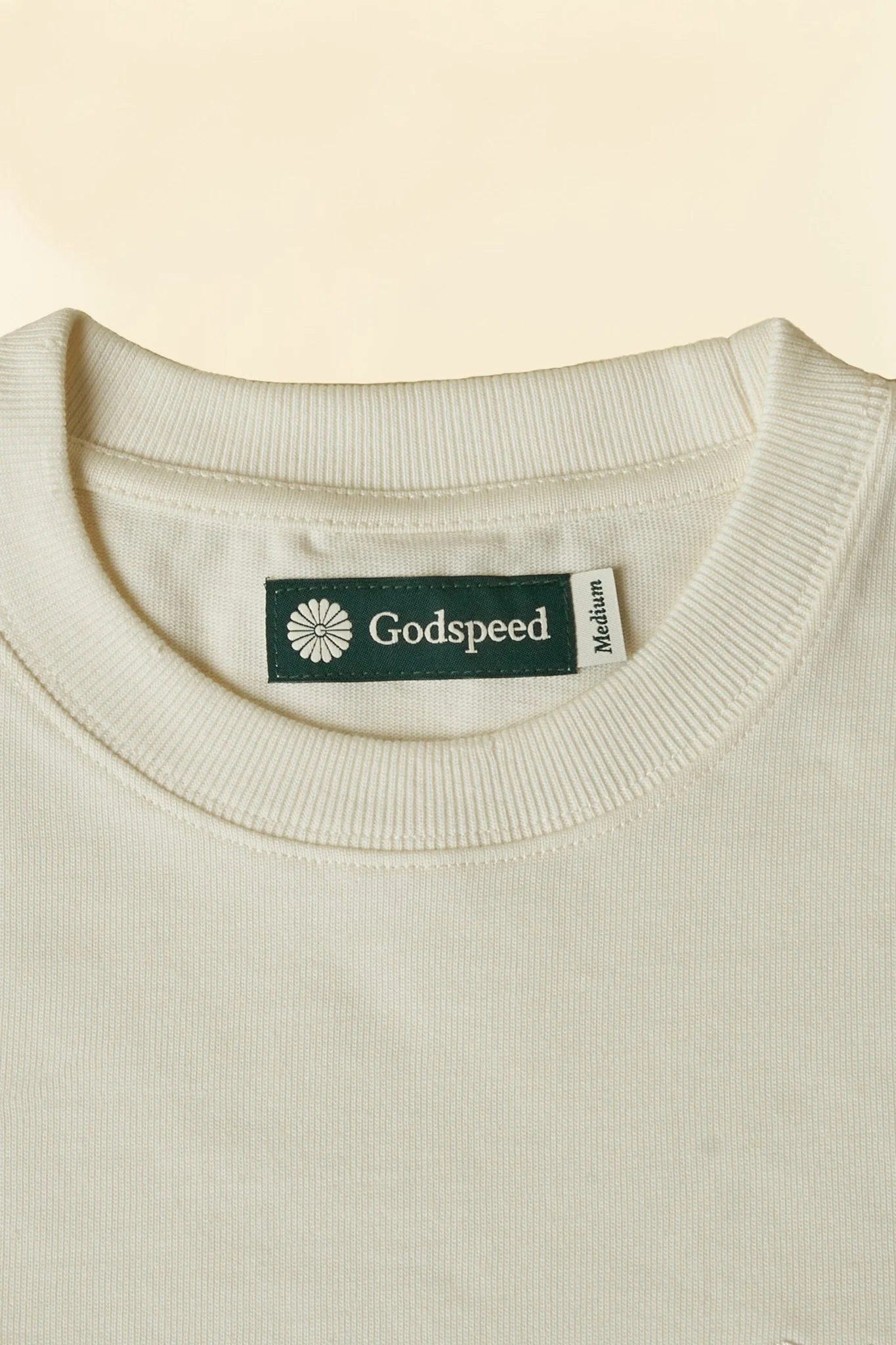 Godspeed Tonal Mini Logo Heavyweight Organic T-Shirt - Natural