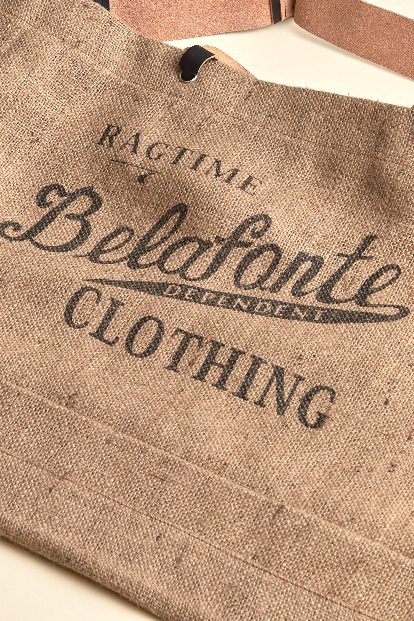 Belafonte Ragtime Store Script Bag - Jute Brown