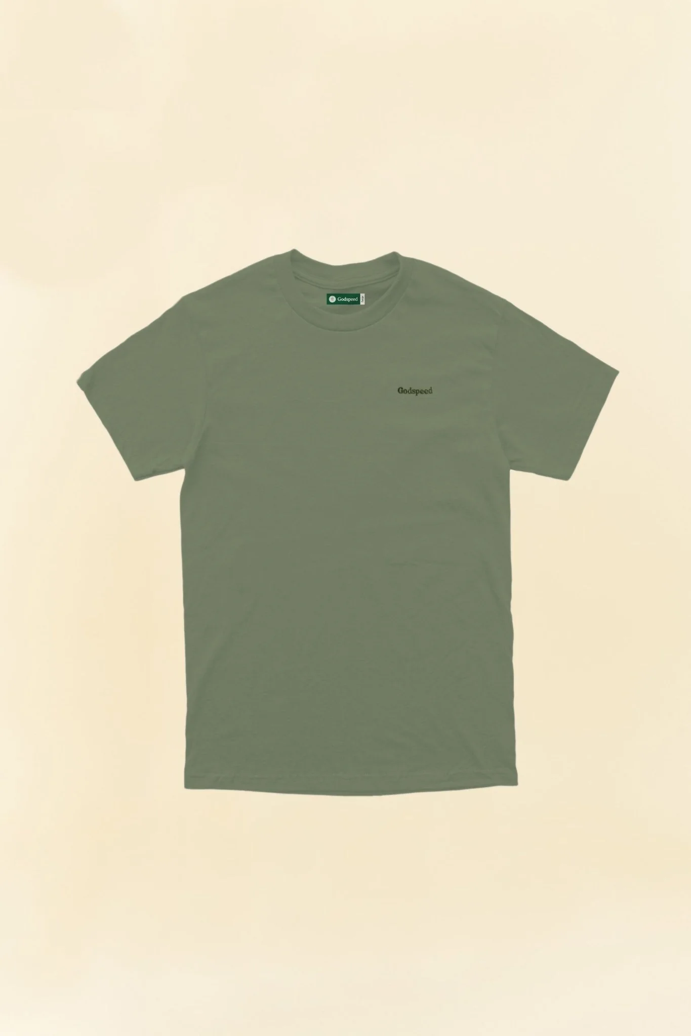 Godspeed Tonal Mini Logo Heavyweight Organic T-Shirt - Green