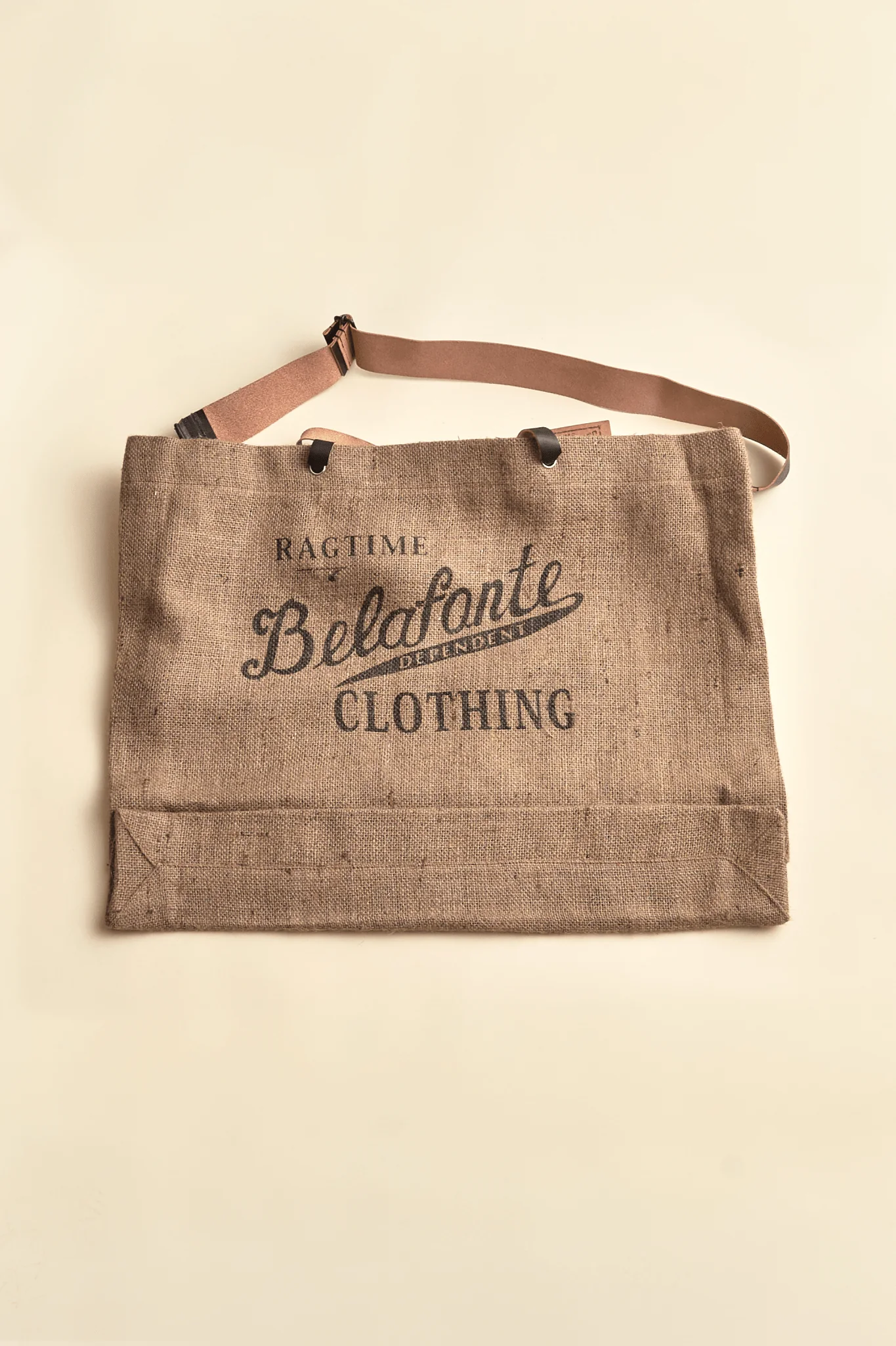 Belafonte Ragtime Store Script Bag - Jute Brown