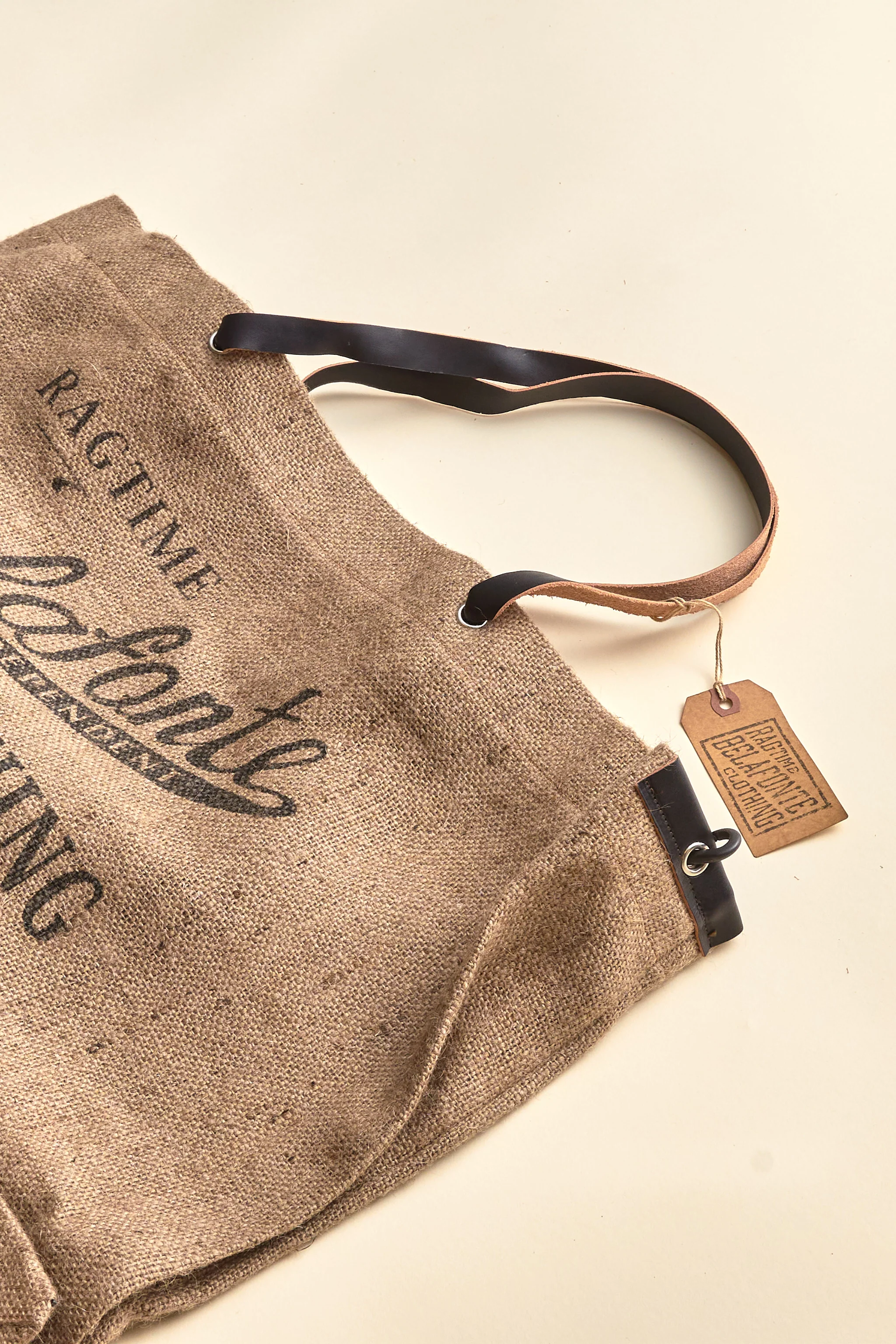 Belafonte Ragtime Store Script Bag - Jute Brown