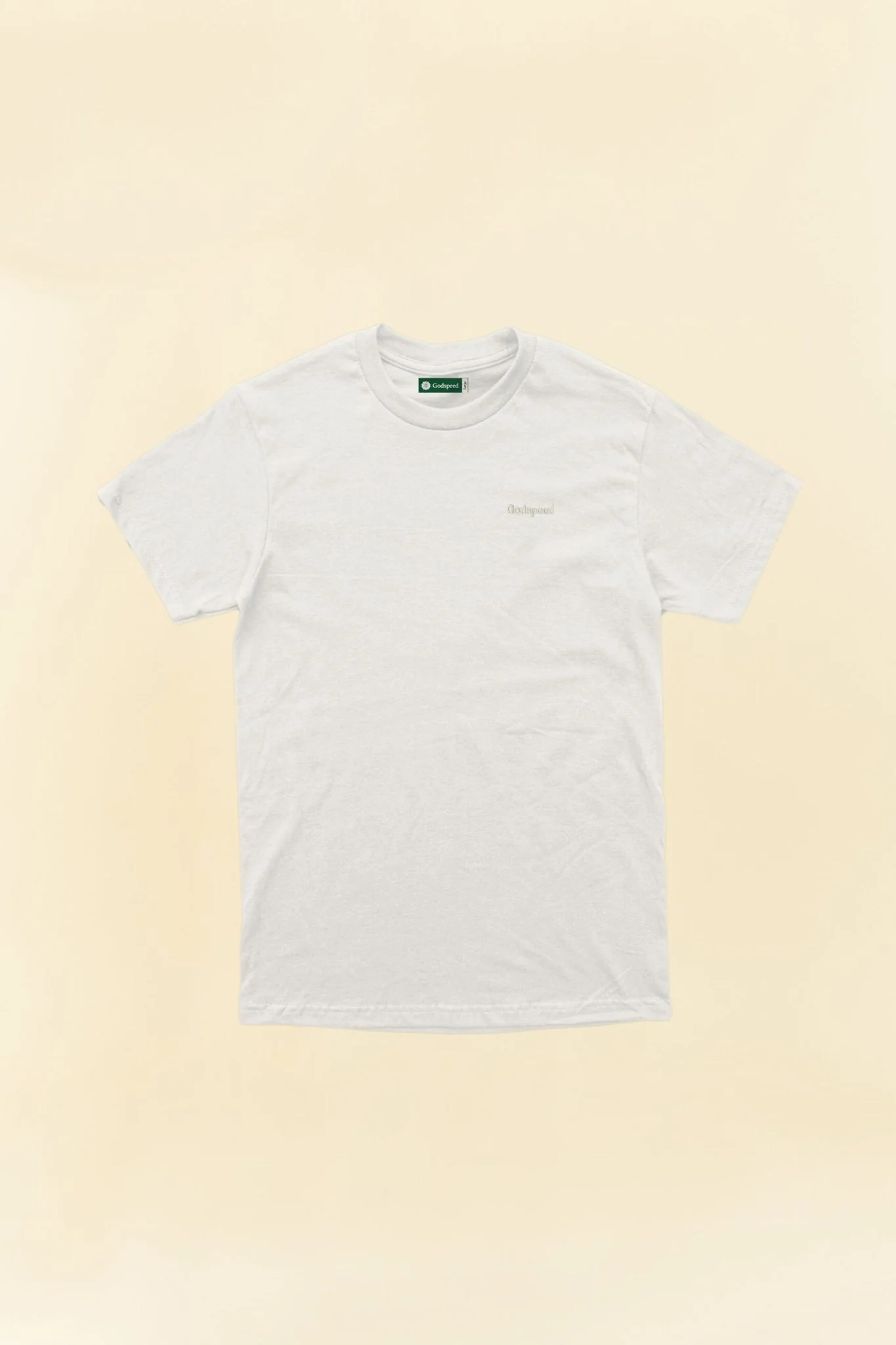 Godspeed Tonal Mini Logo Heavyweight Organic T-Shirt - Natural
