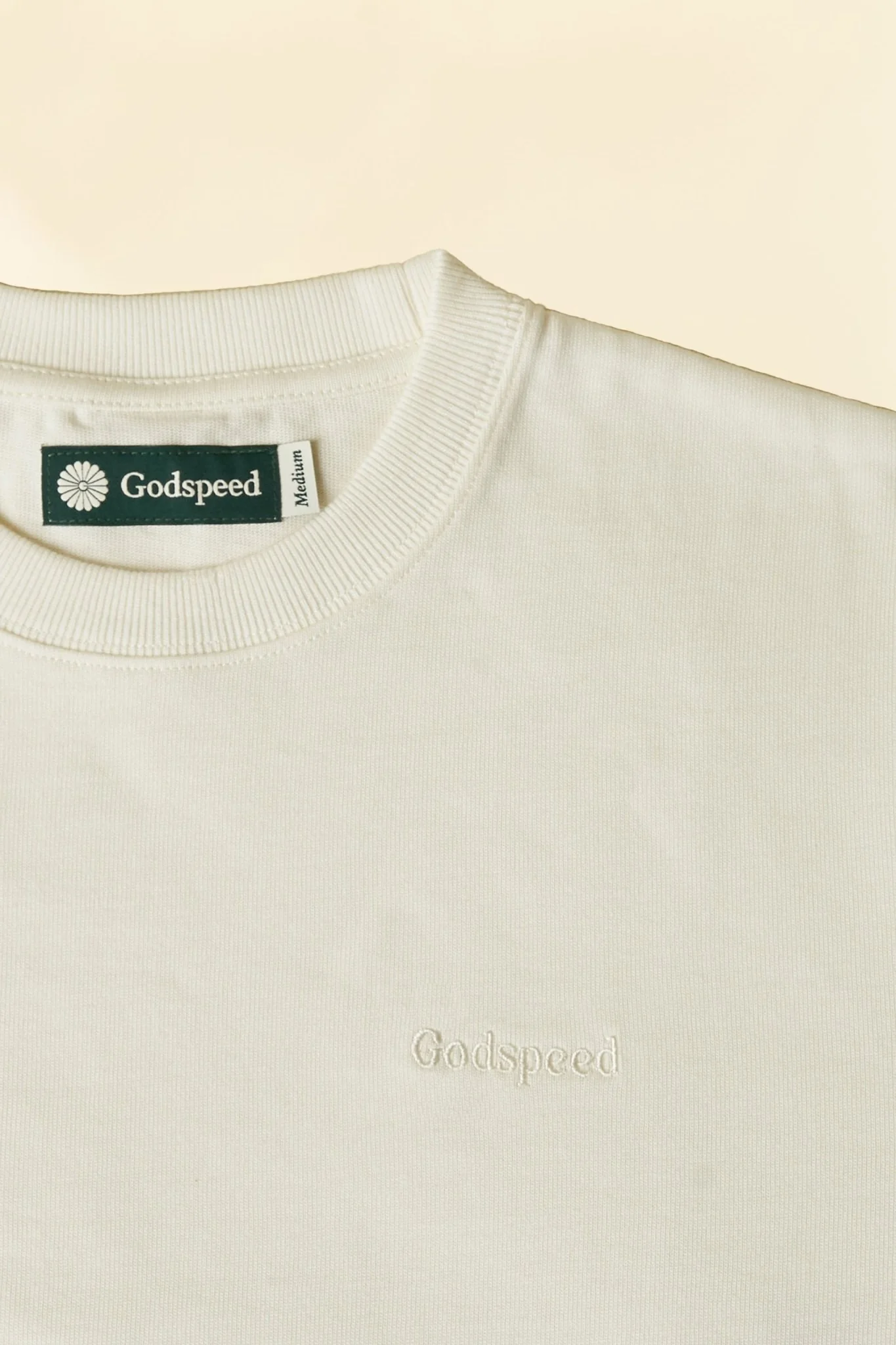 Godspeed Tonal Mini Logo Heavyweight Organic T-Shirt - Natural