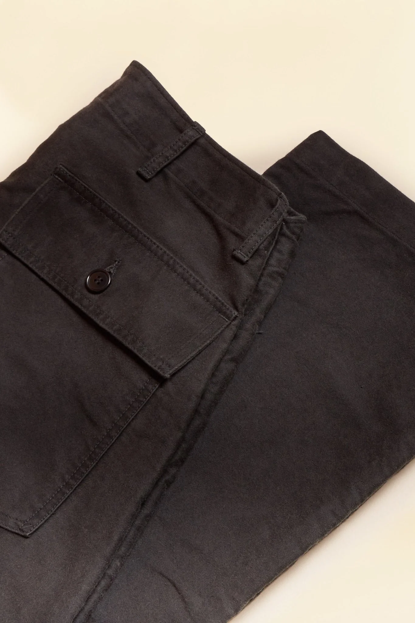 Fullcount French Moleskin Utility Trouser - Black
