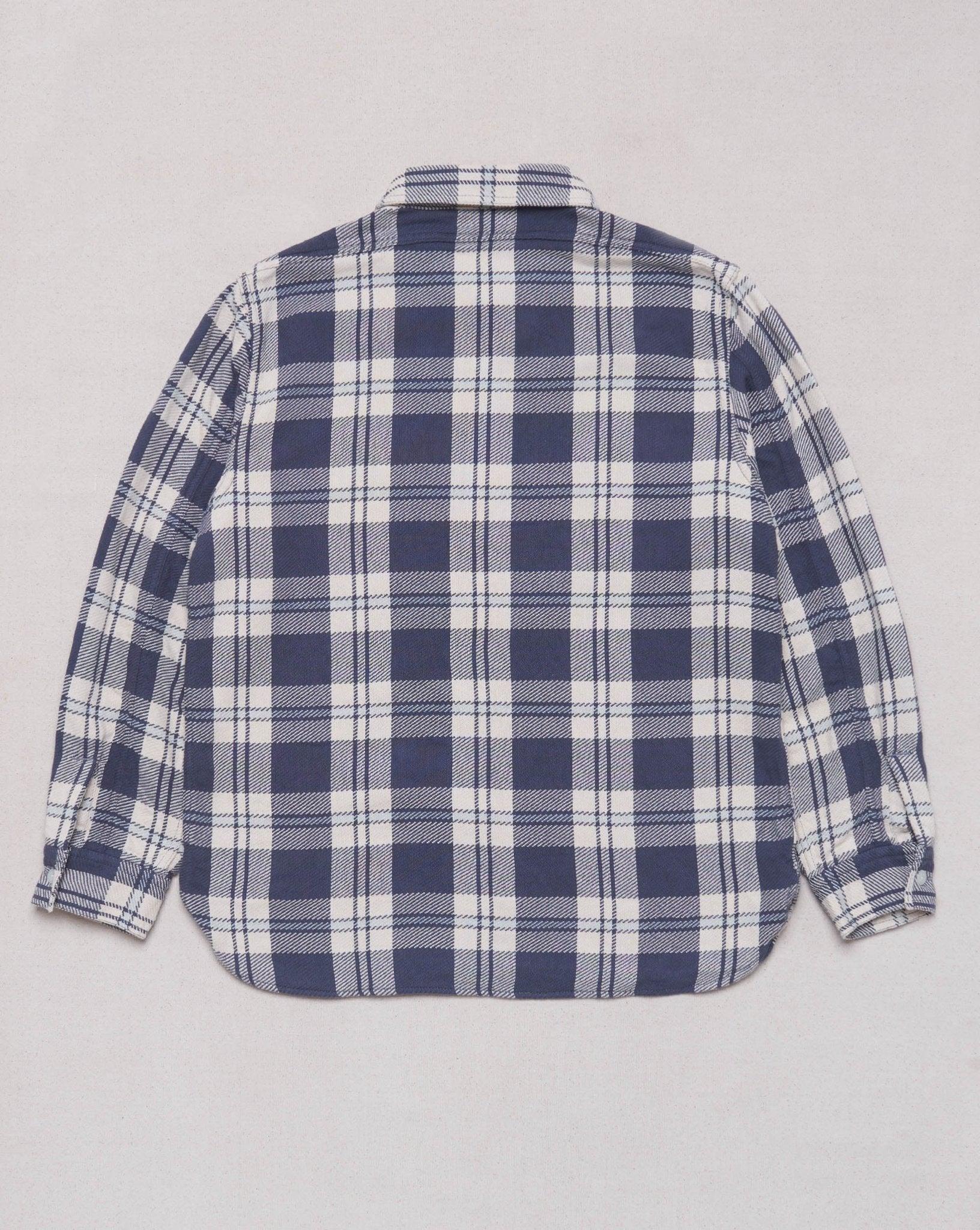 Fullcount Original Check Cotton Flannel Shirt - Navy